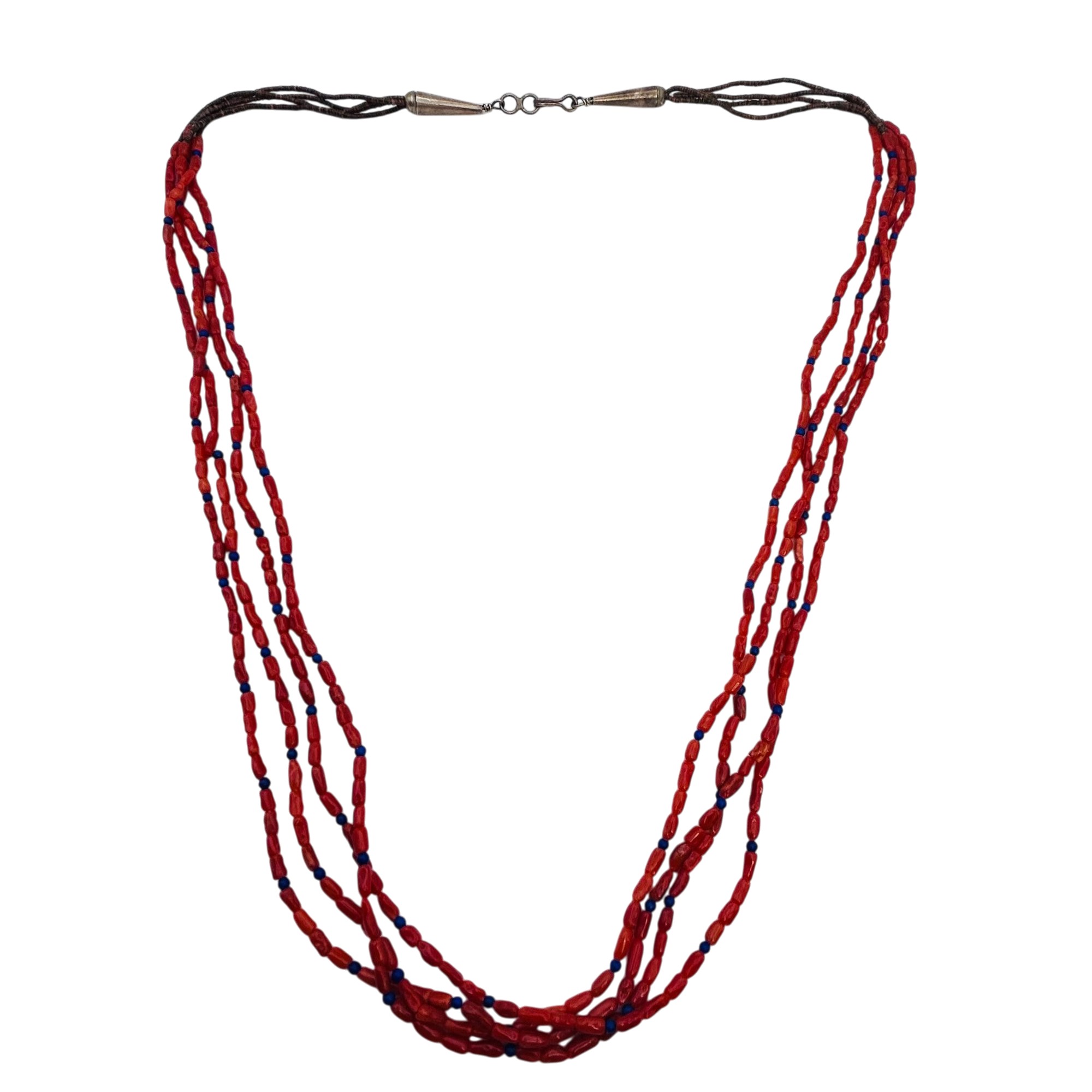 Santo Domingo Sterling Coral Necklace