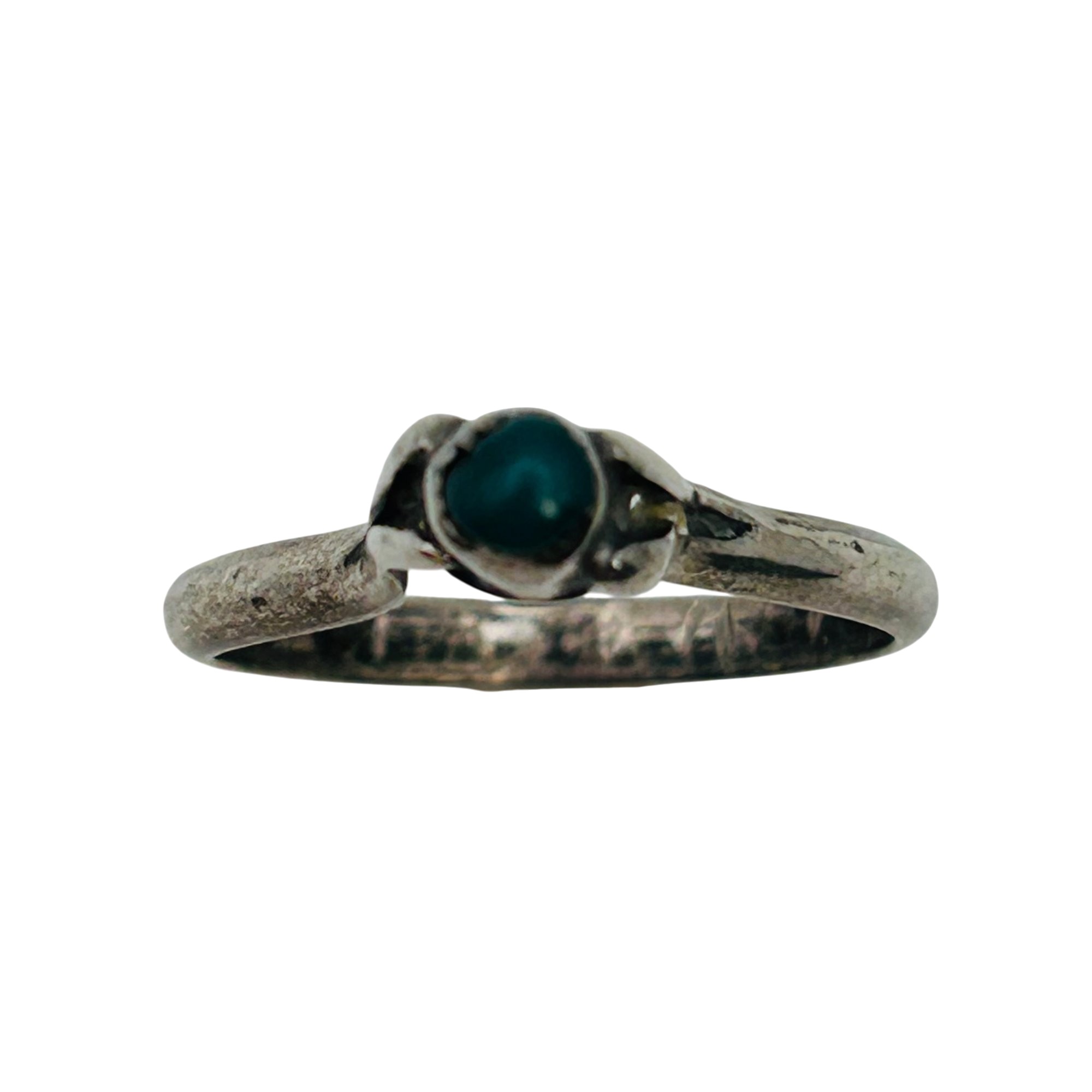 Southwest Sterling Malachite Ring Sz 6.5