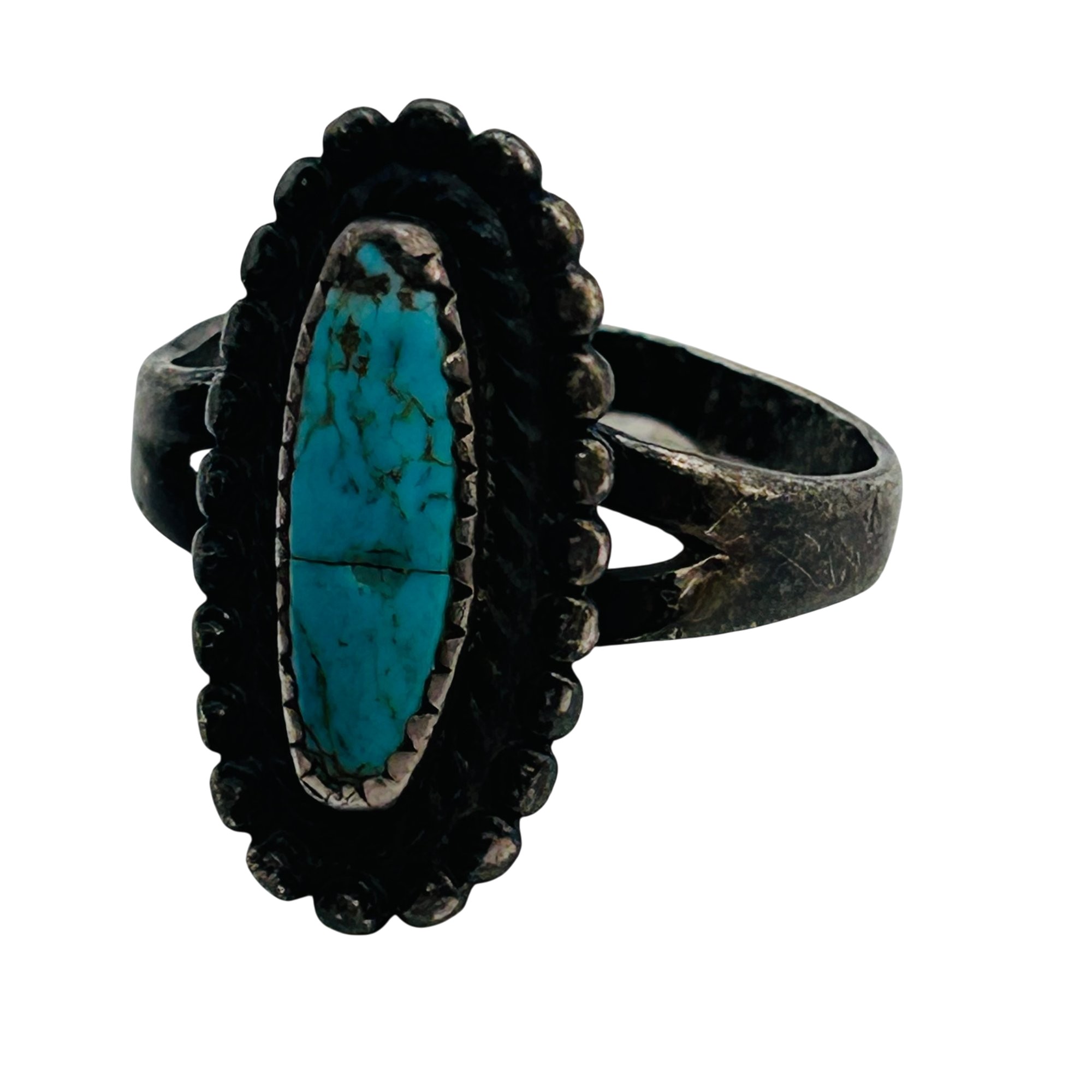 Bell Trading Post Sterling Turquoise Ring Sz 7