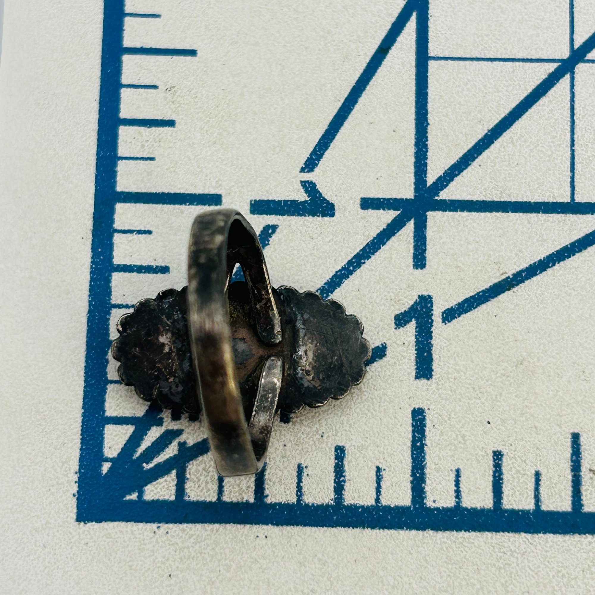 Bell Trading Post Sterling Turquoise Ring Sz 7
