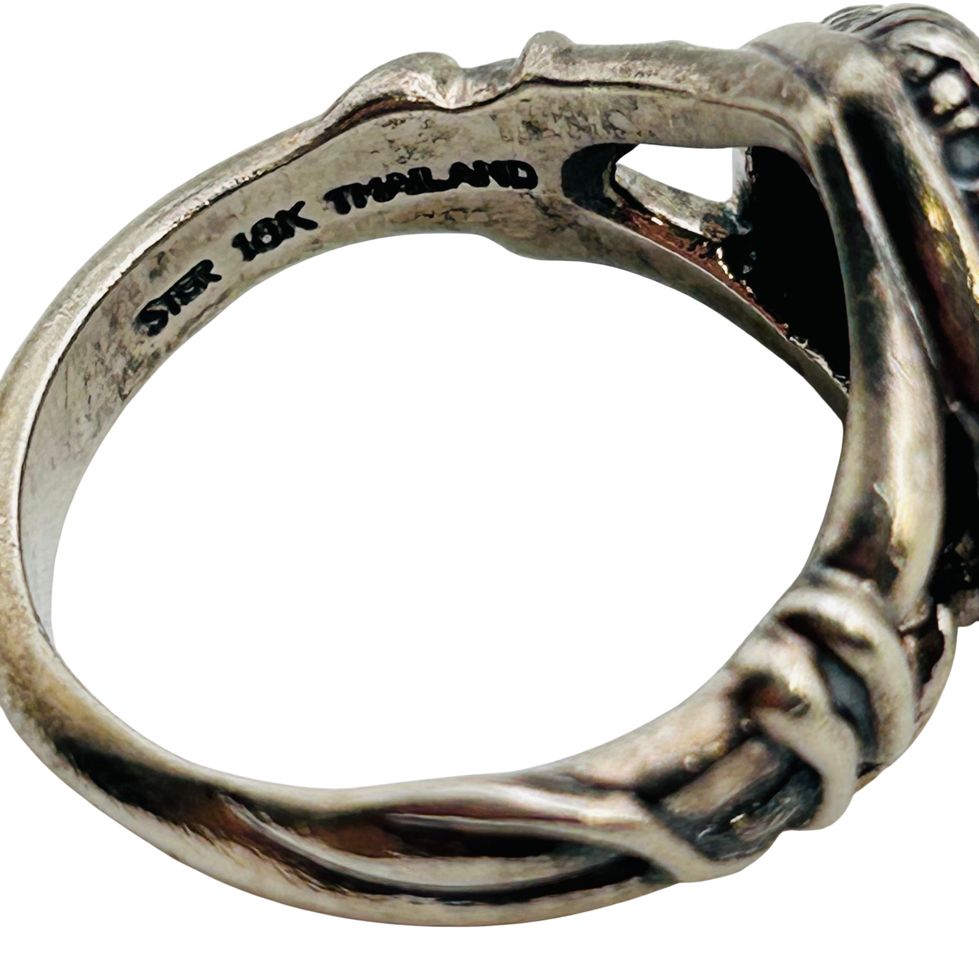 Ann King Sterling And 18k Heart Ring Sz 8