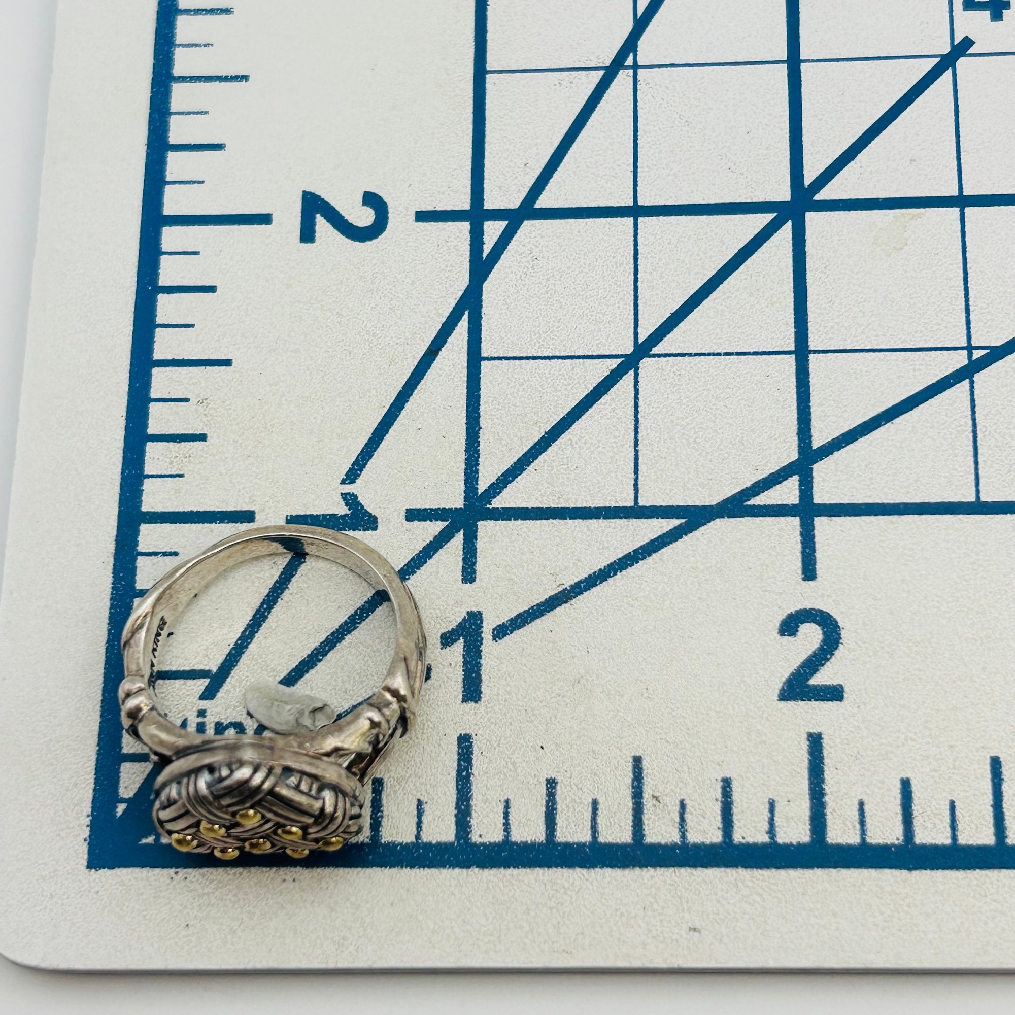 Ann King Sterling And 18k Heart Ring Sz 8