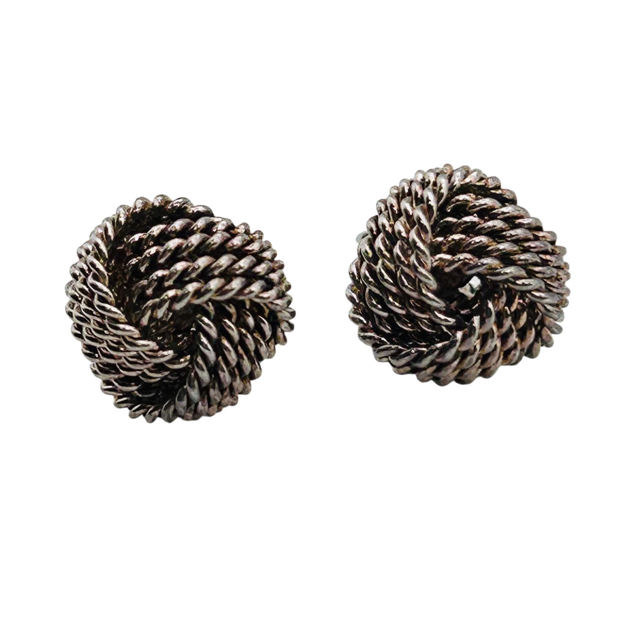 Tiffany & Co Sterling Woven Earrings