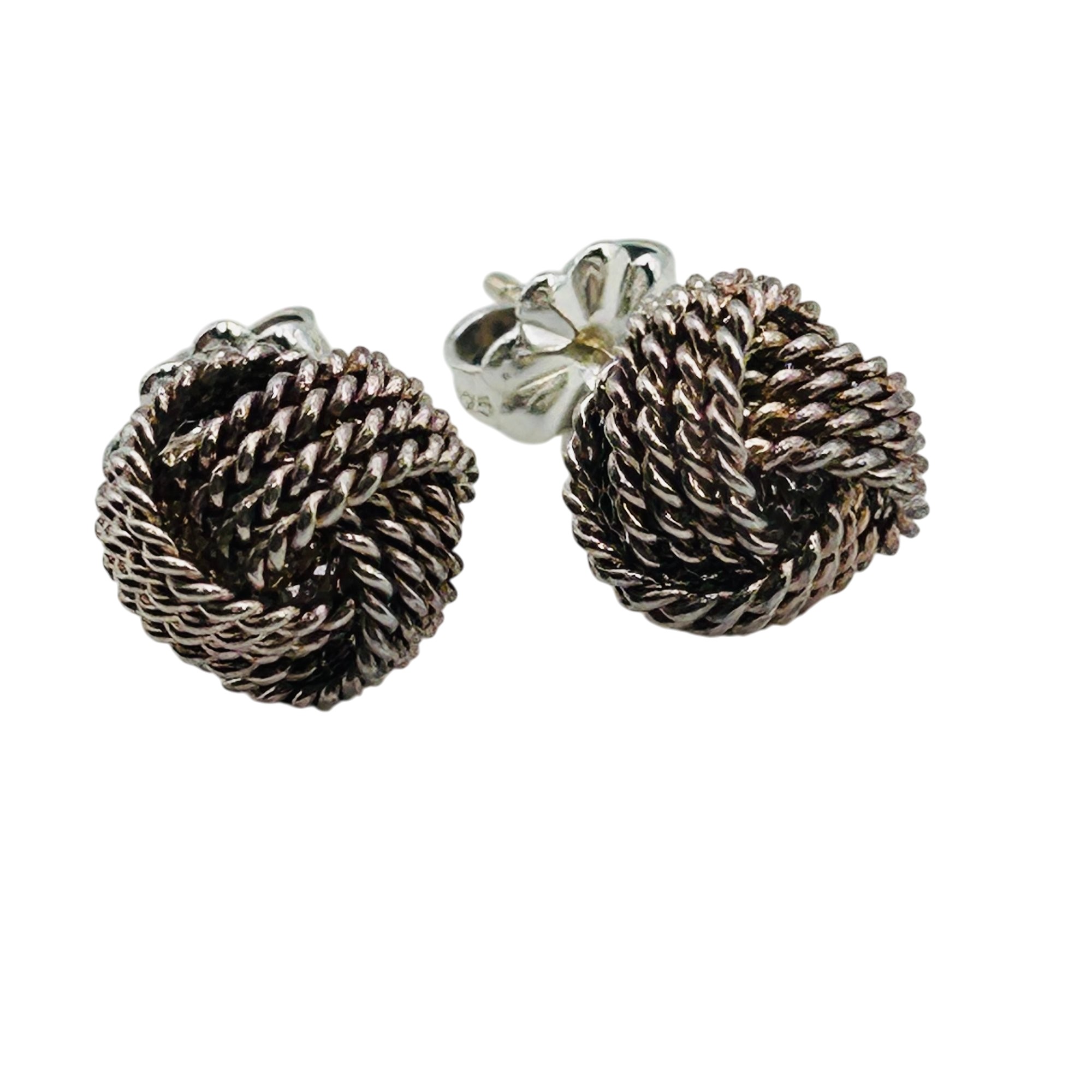 Tiffany & Co Sterling Woven Earrings