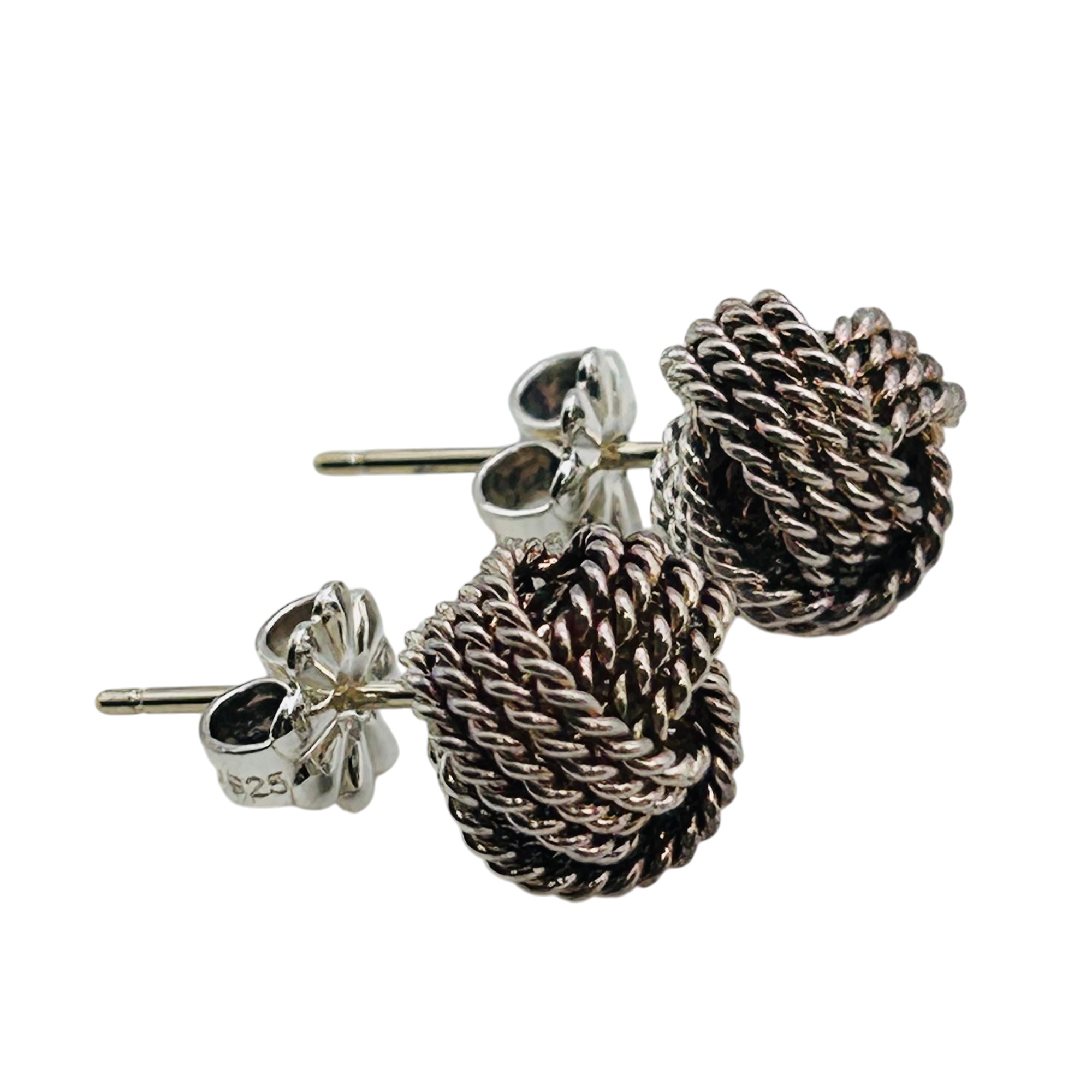 Tiffany & Co Sterling Woven Earrings