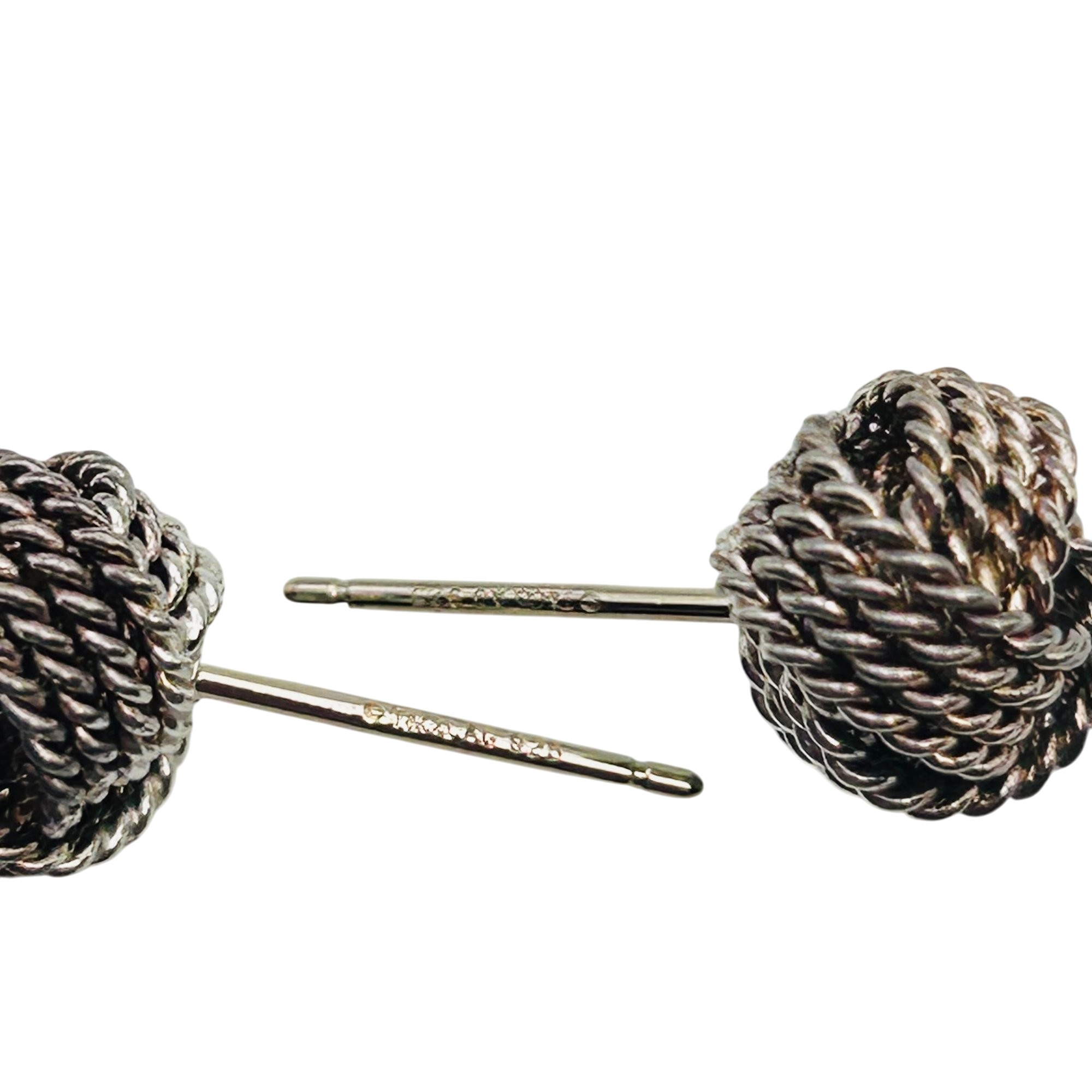 Tiffany & Co Sterling Woven Earrings