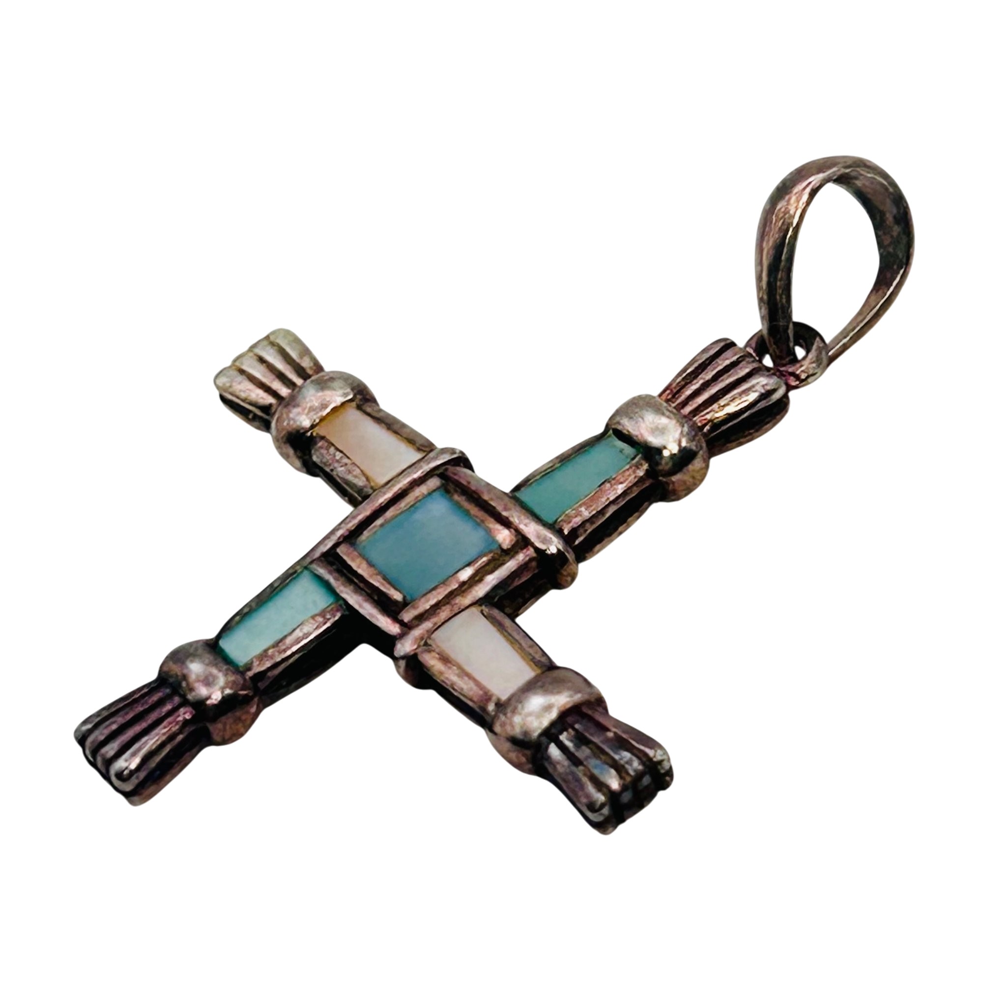 Solvar Sterling Mother Of Pearl Cross Pendant