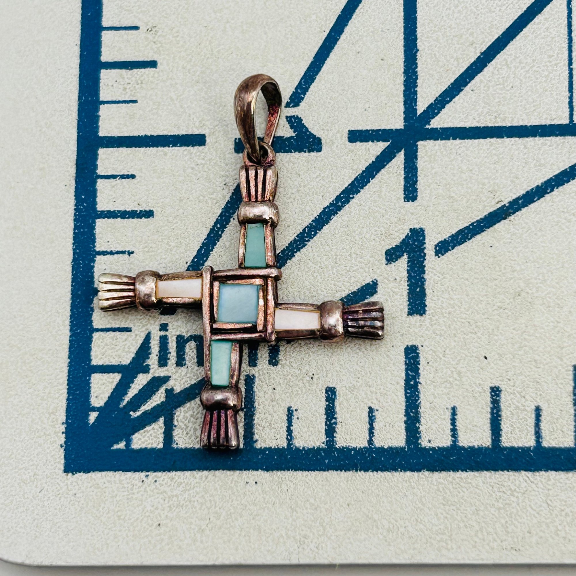 Solvar Sterling Mother Of Pearl Cross Pendant