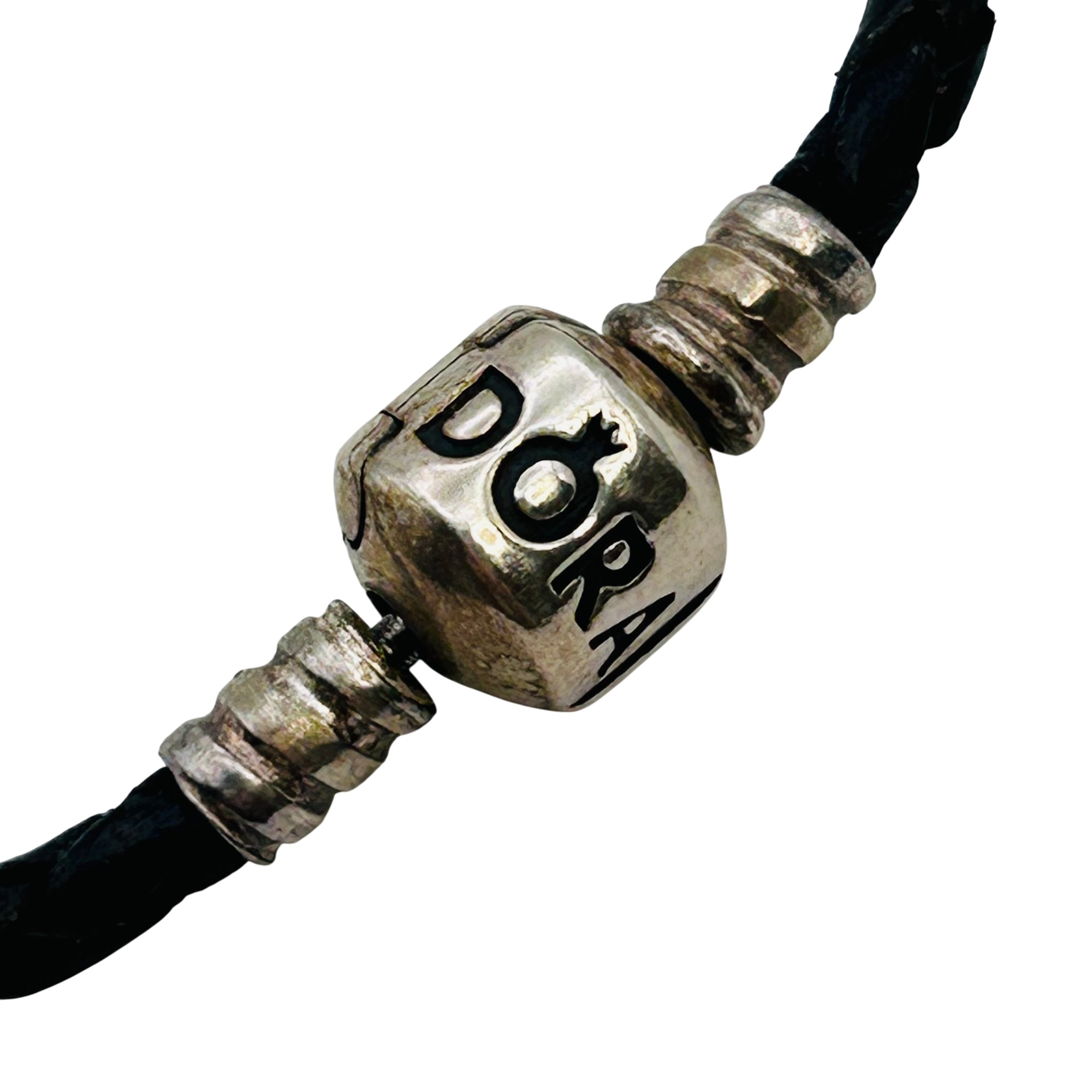 Pandora Sterling Leather Braided Bracelet