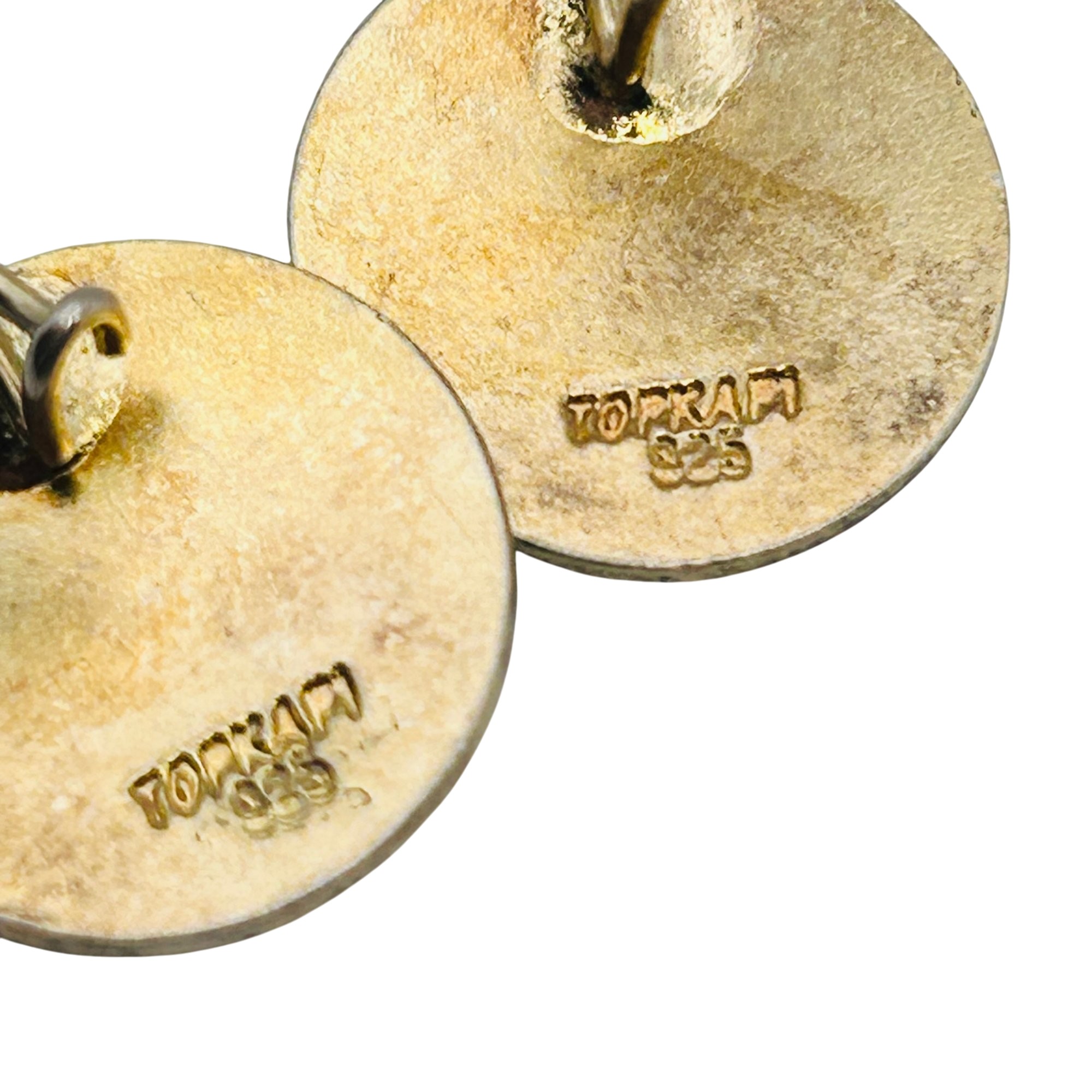 Topkapi Sterling Disk Earrings