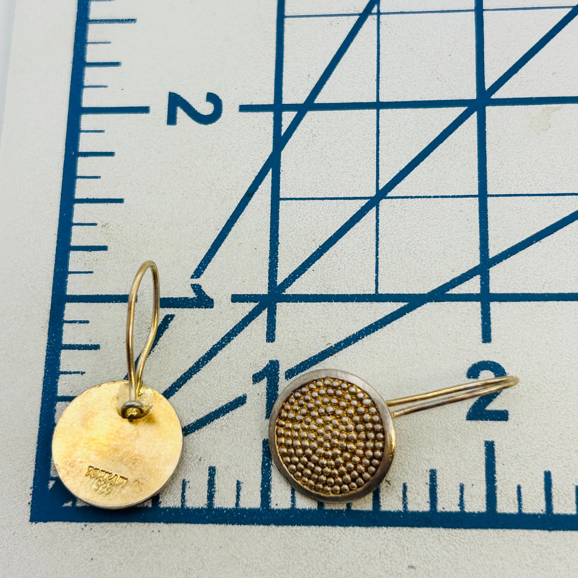 Topkapi Sterling Disk Earrings