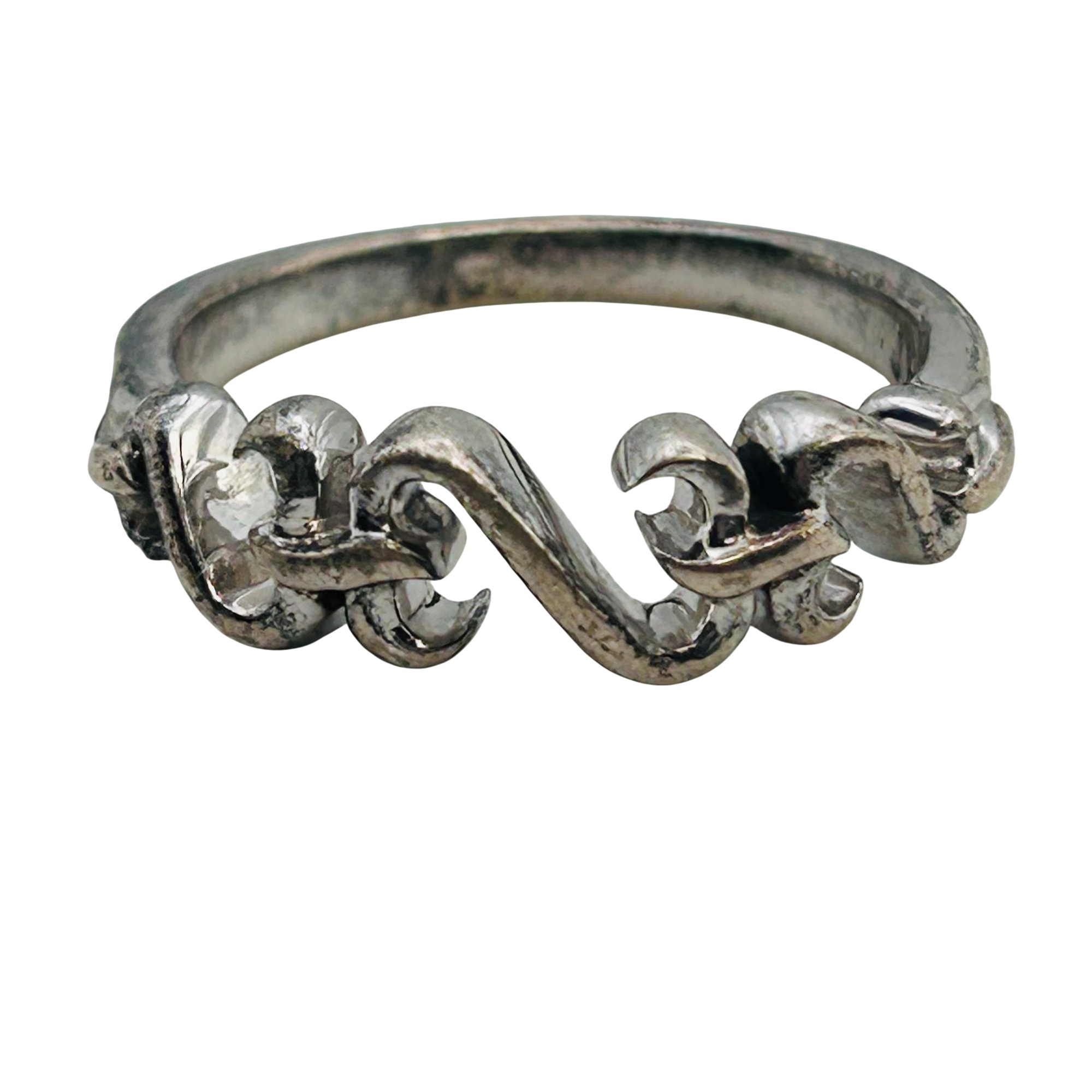 Signed Sterling Infinity Ring Sz 6.5