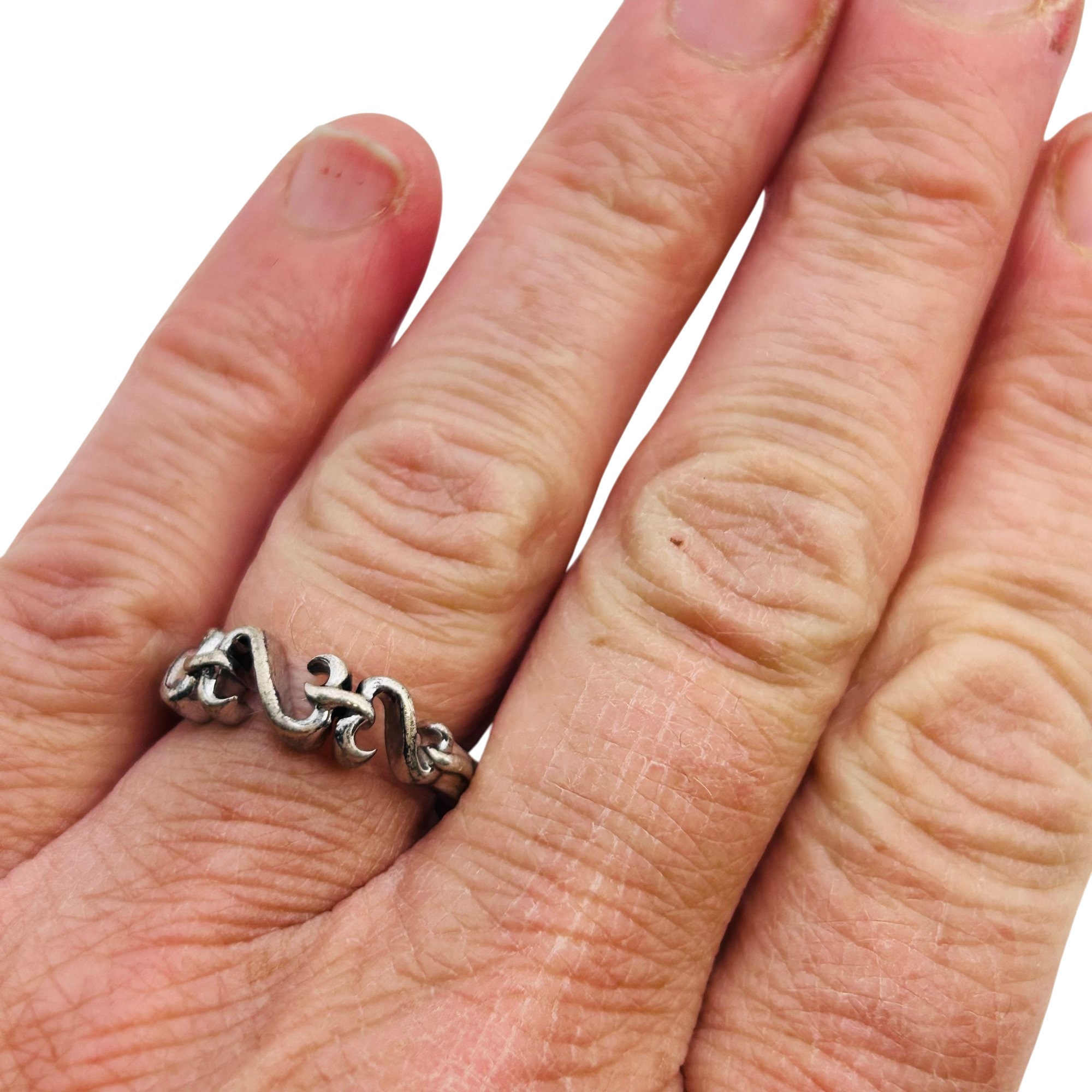 Signed Sterling Infinity Ring Sz 6.5