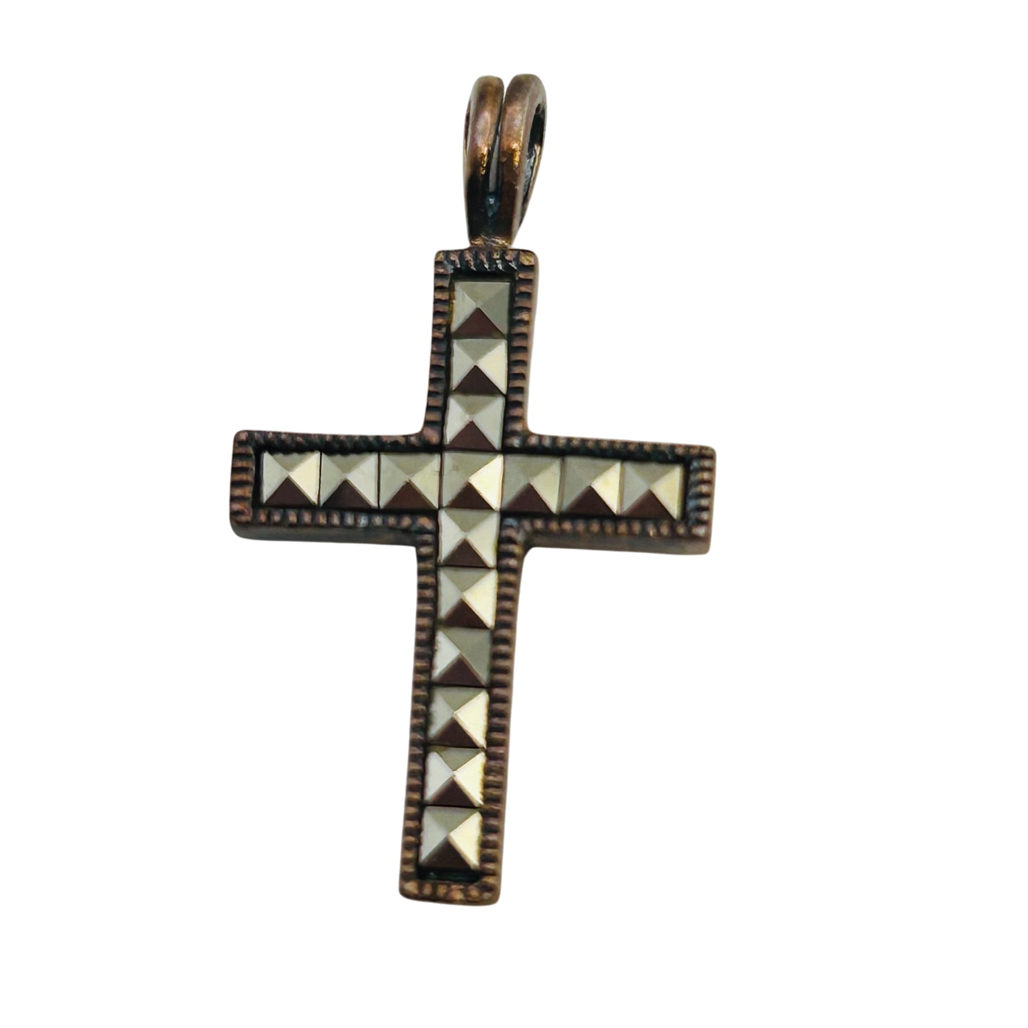 Judith Jack Sterling Marcasite Cross Pendant