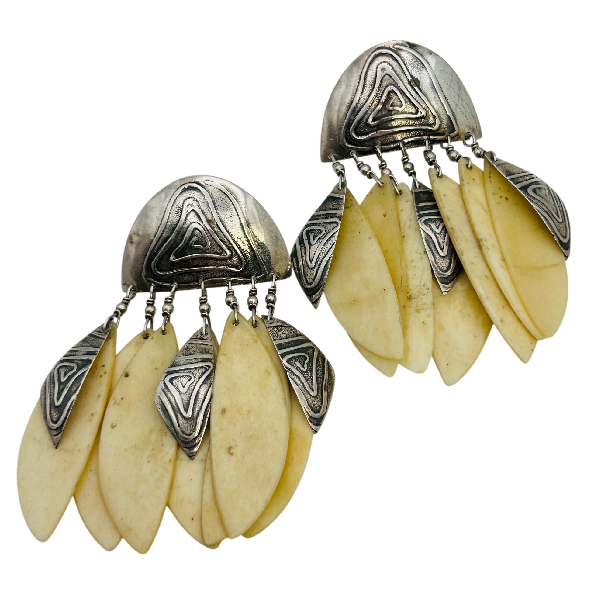 Vintage Tabra Sterling Chandelier Earrings