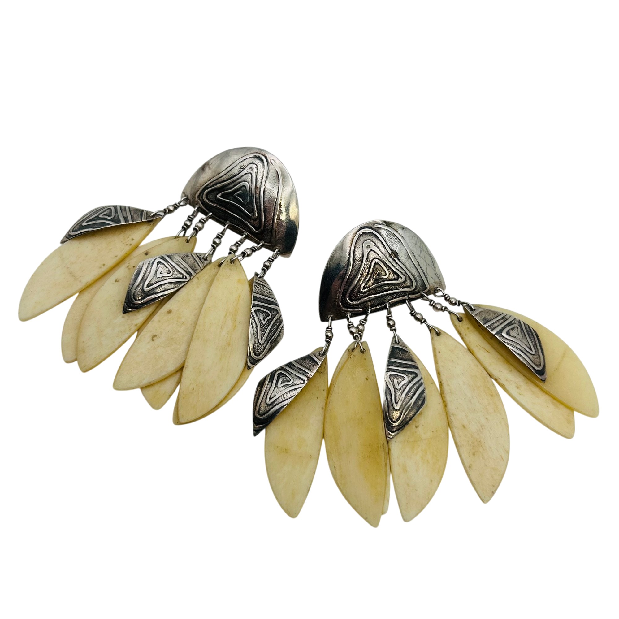 Vintage Tabra Sterling Chandelier Earrings
