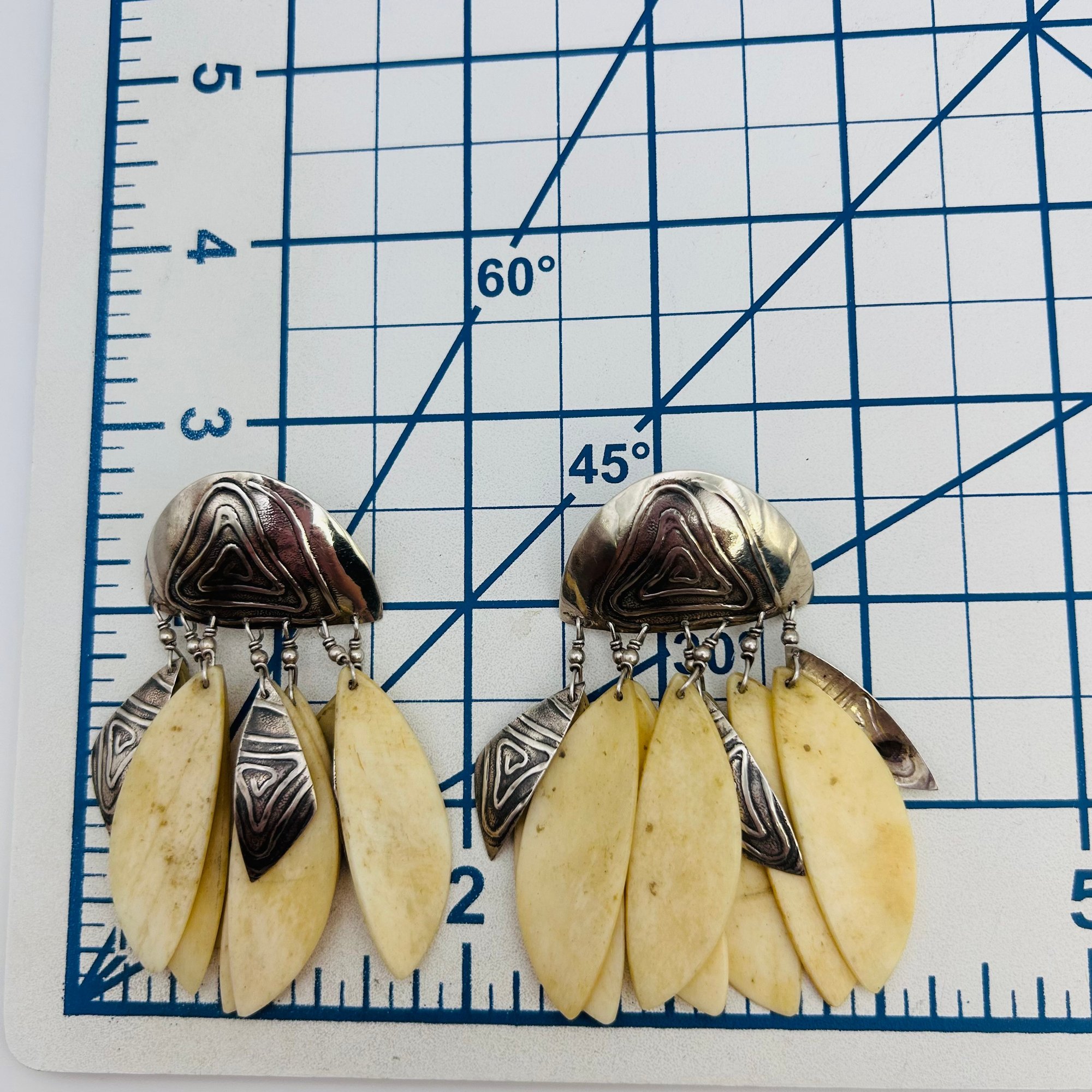 Vintage Tabra Sterling Chandelier Earrings