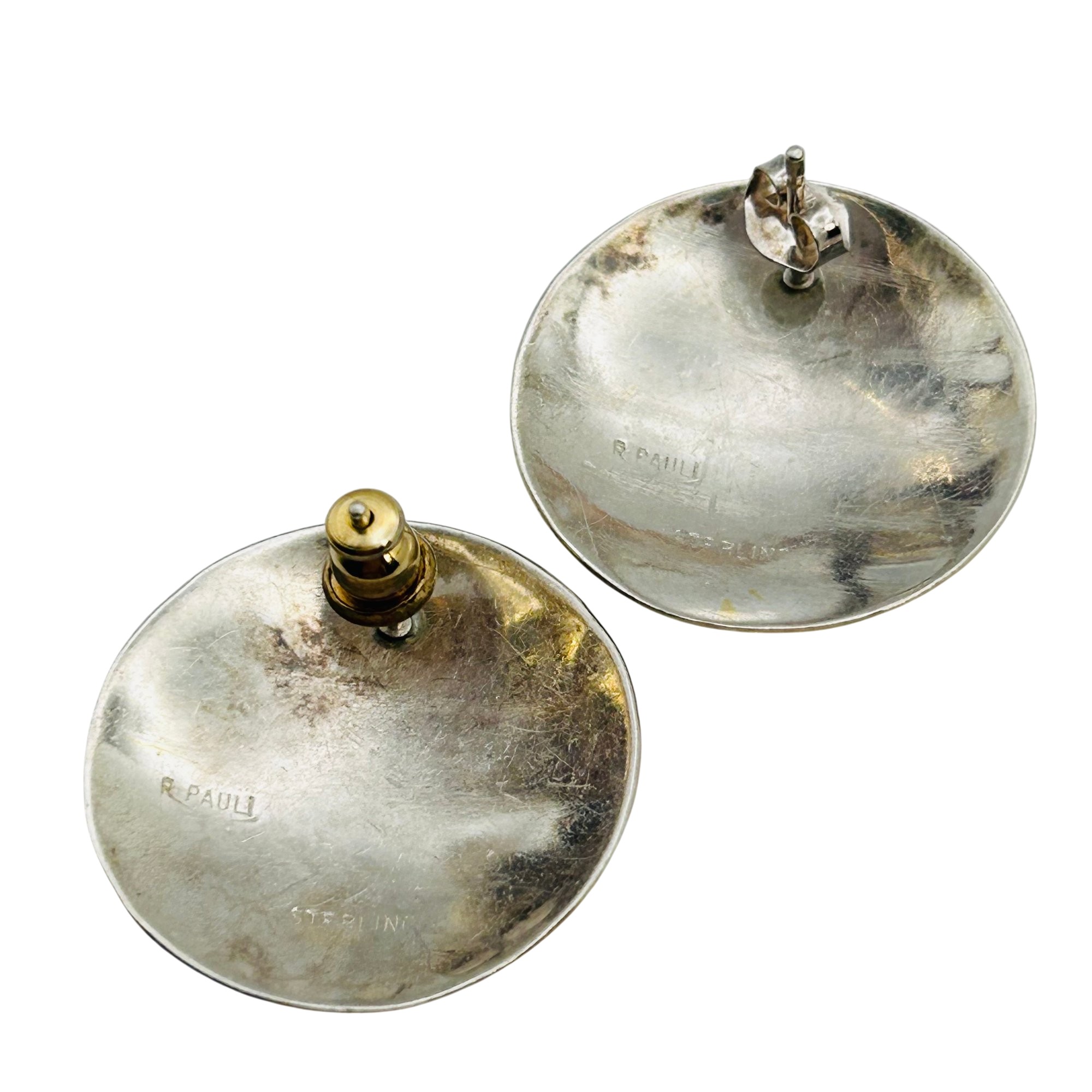 R. Pauli Sterling Medallion Earrings