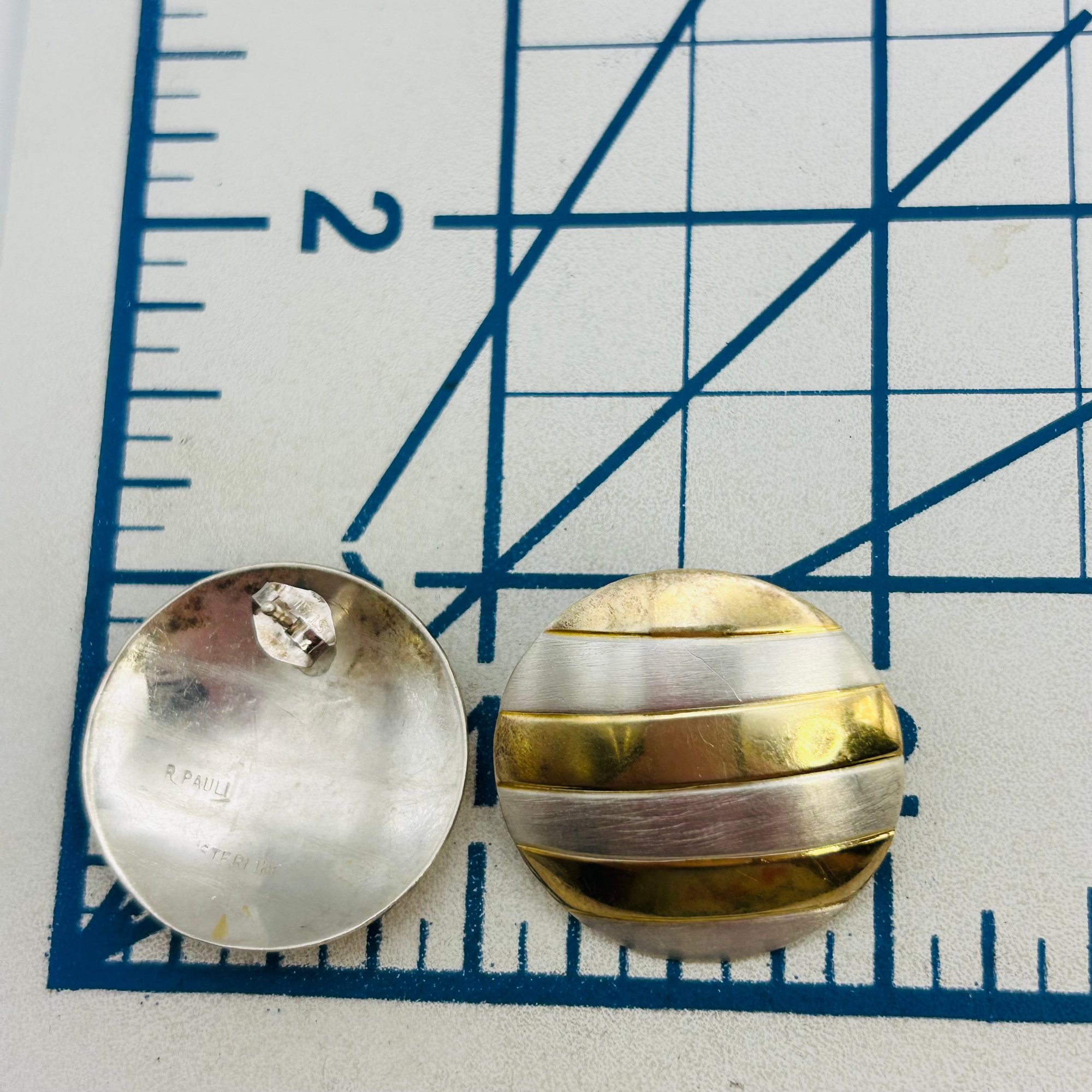 R. Pauli Sterling Medallion Earrings