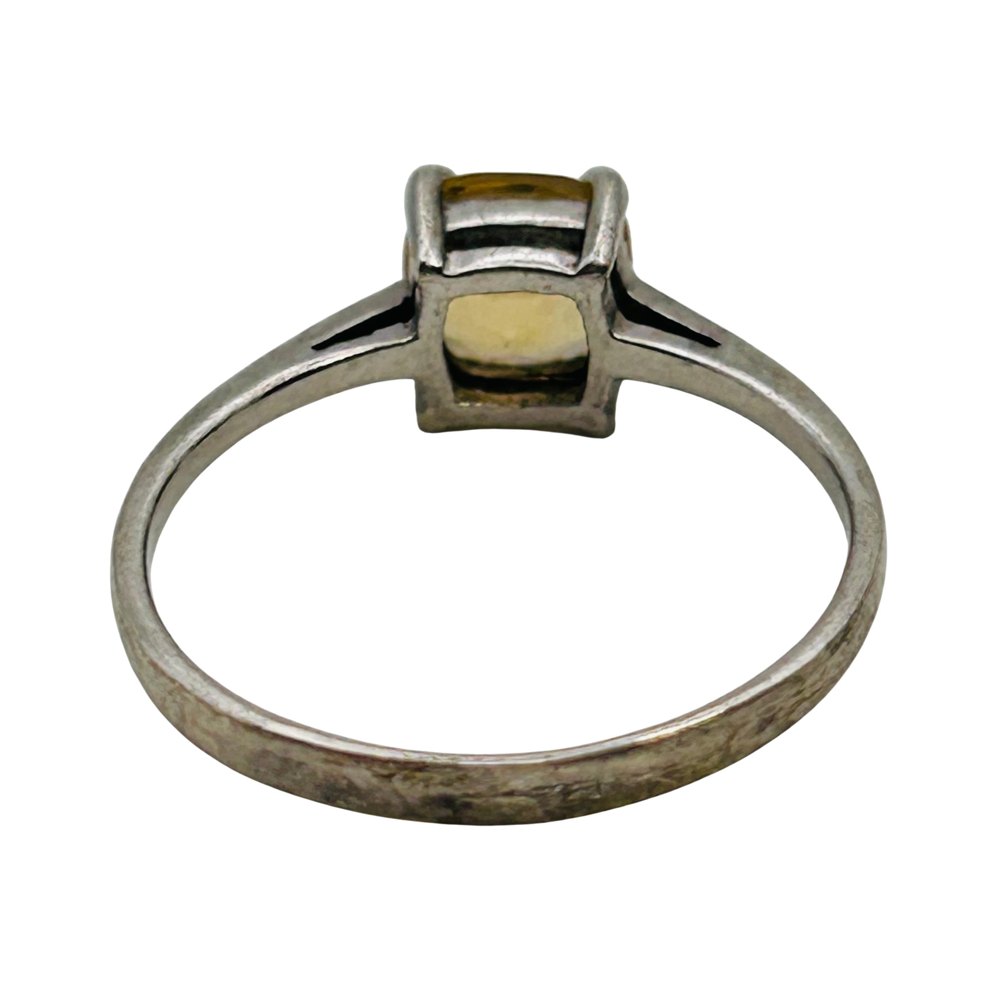 Sterling Citrine Ring Sz 7