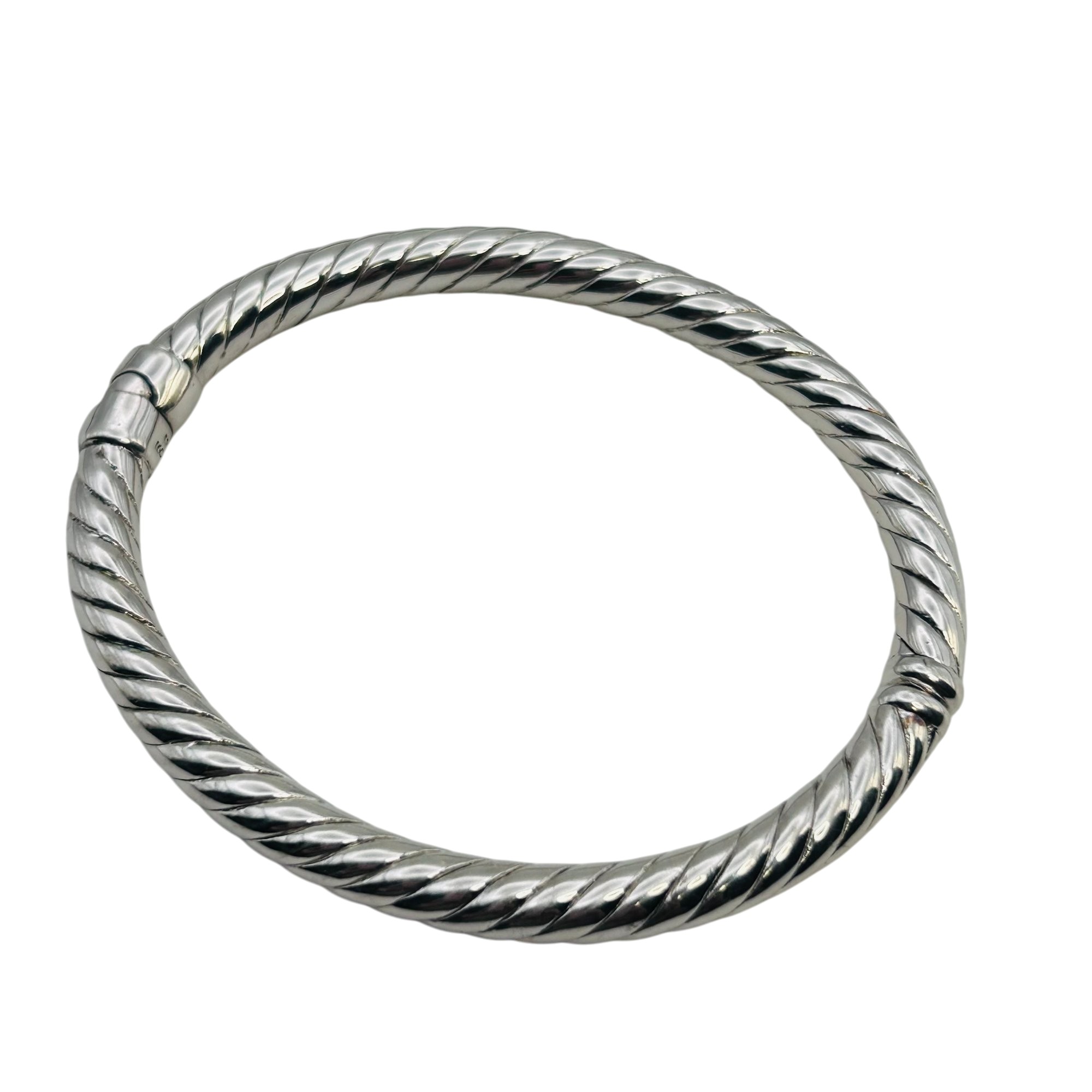 Signed Sterling Hinge Bangle Bracelet