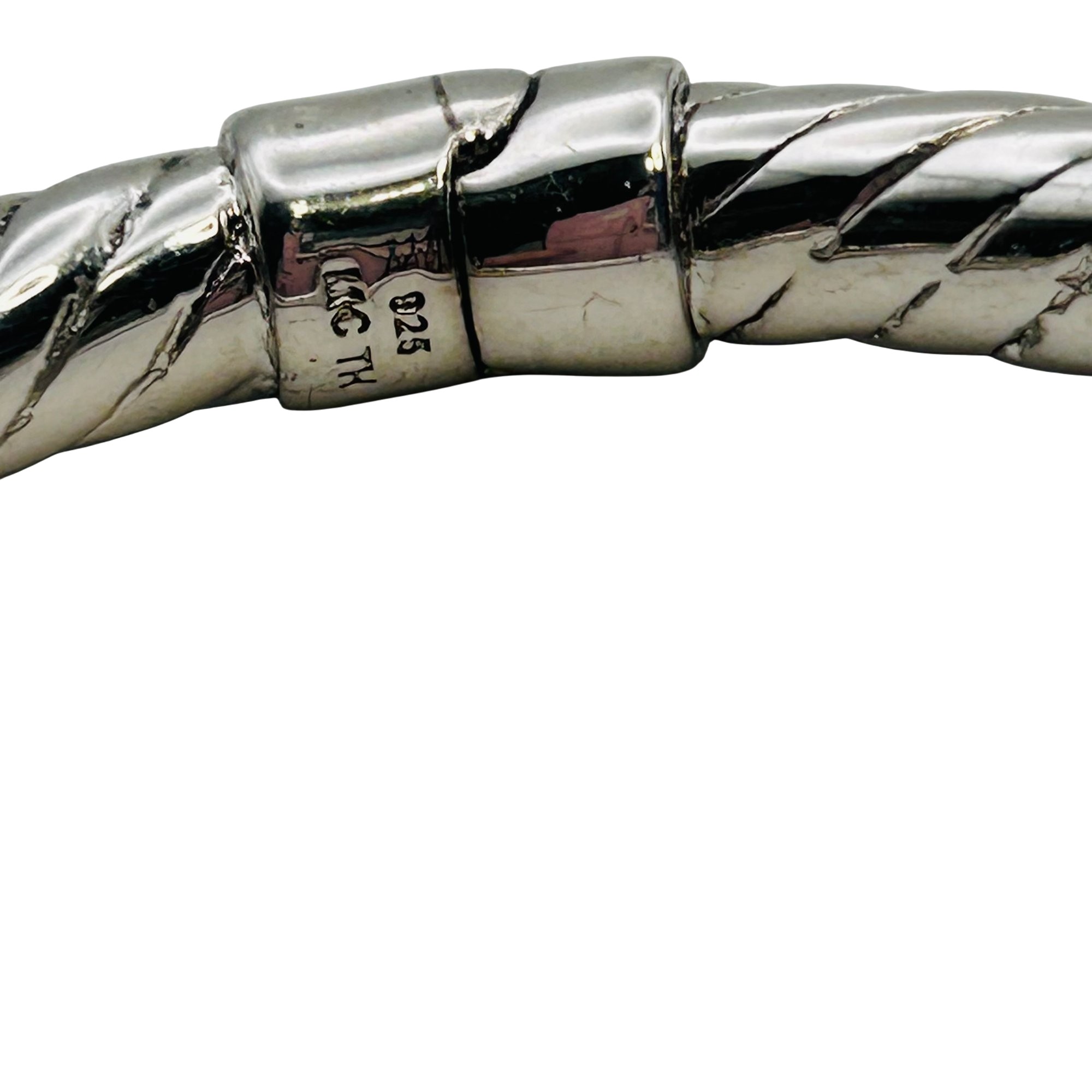 Signed Sterling Hinge Bangle Bracelet