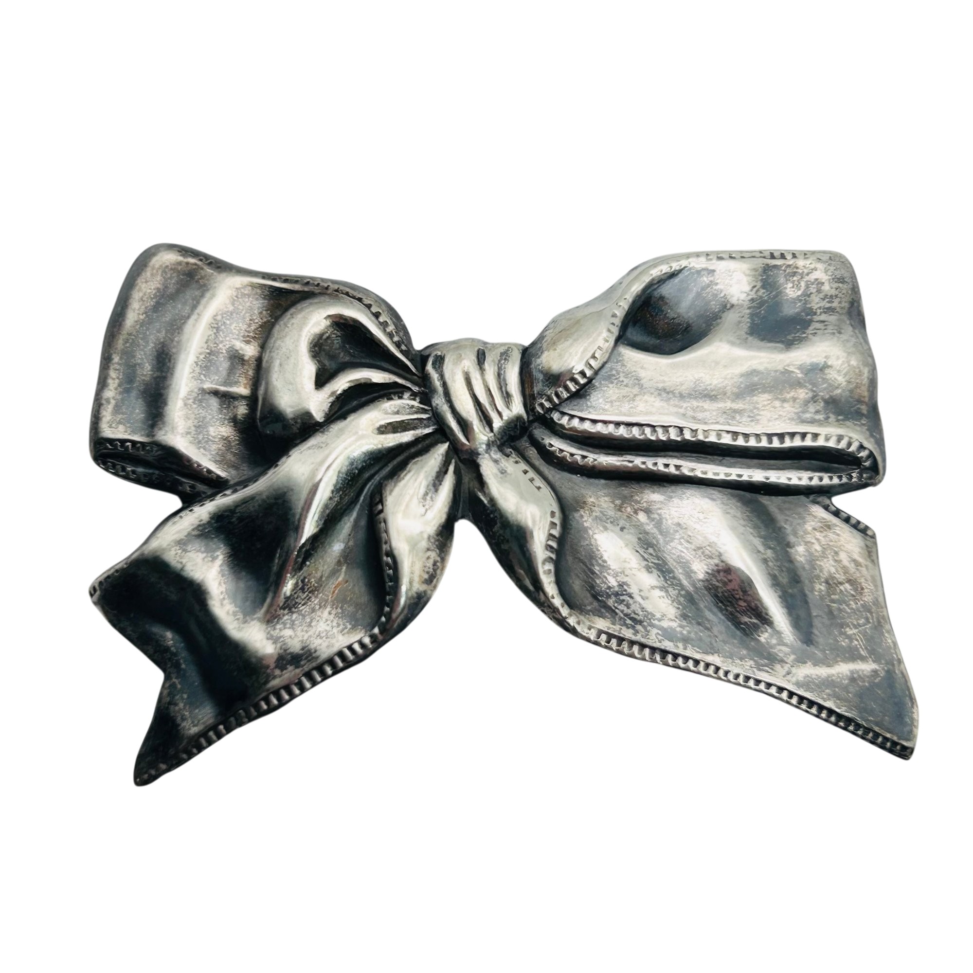 Vintage Sterling Bow Brooch