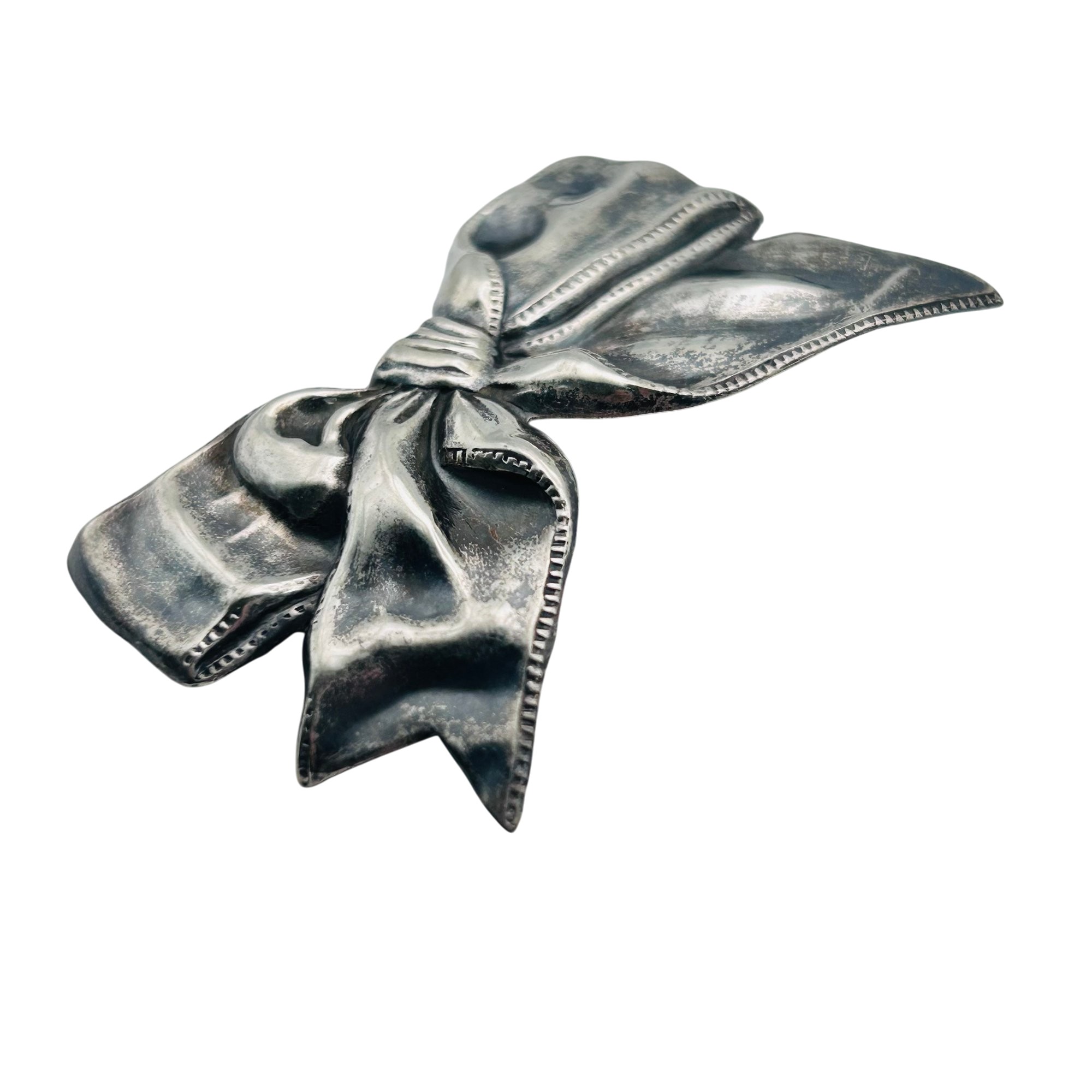 Vintage Sterling Bow Brooch