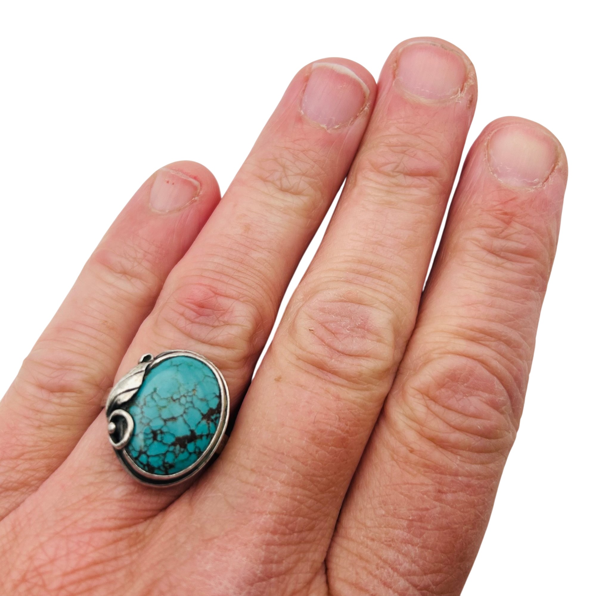 Sterling Turquoise Ring Sz 7