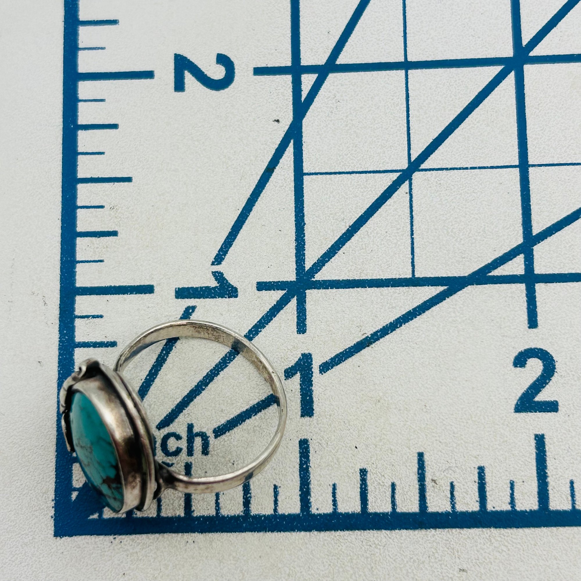 Sterling Turquoise Ring Sz 7
