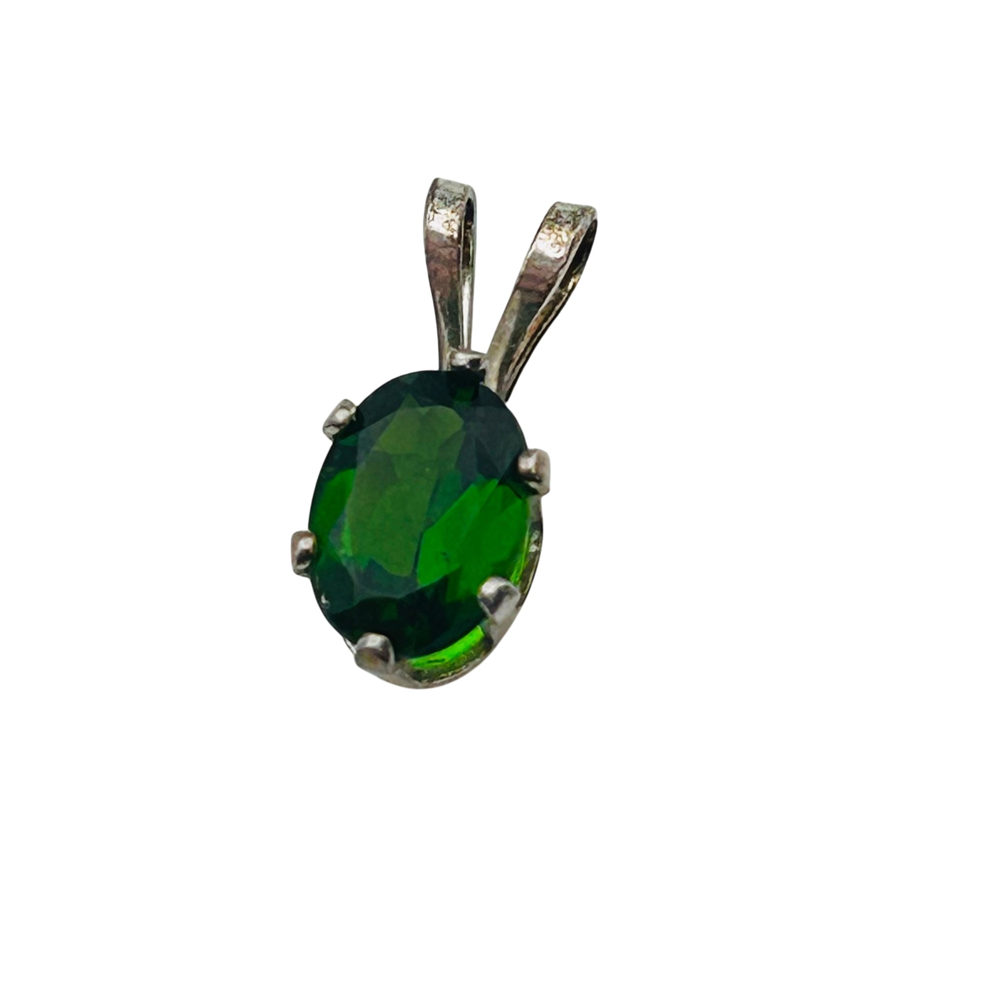 Sterling Emerald Pendant
