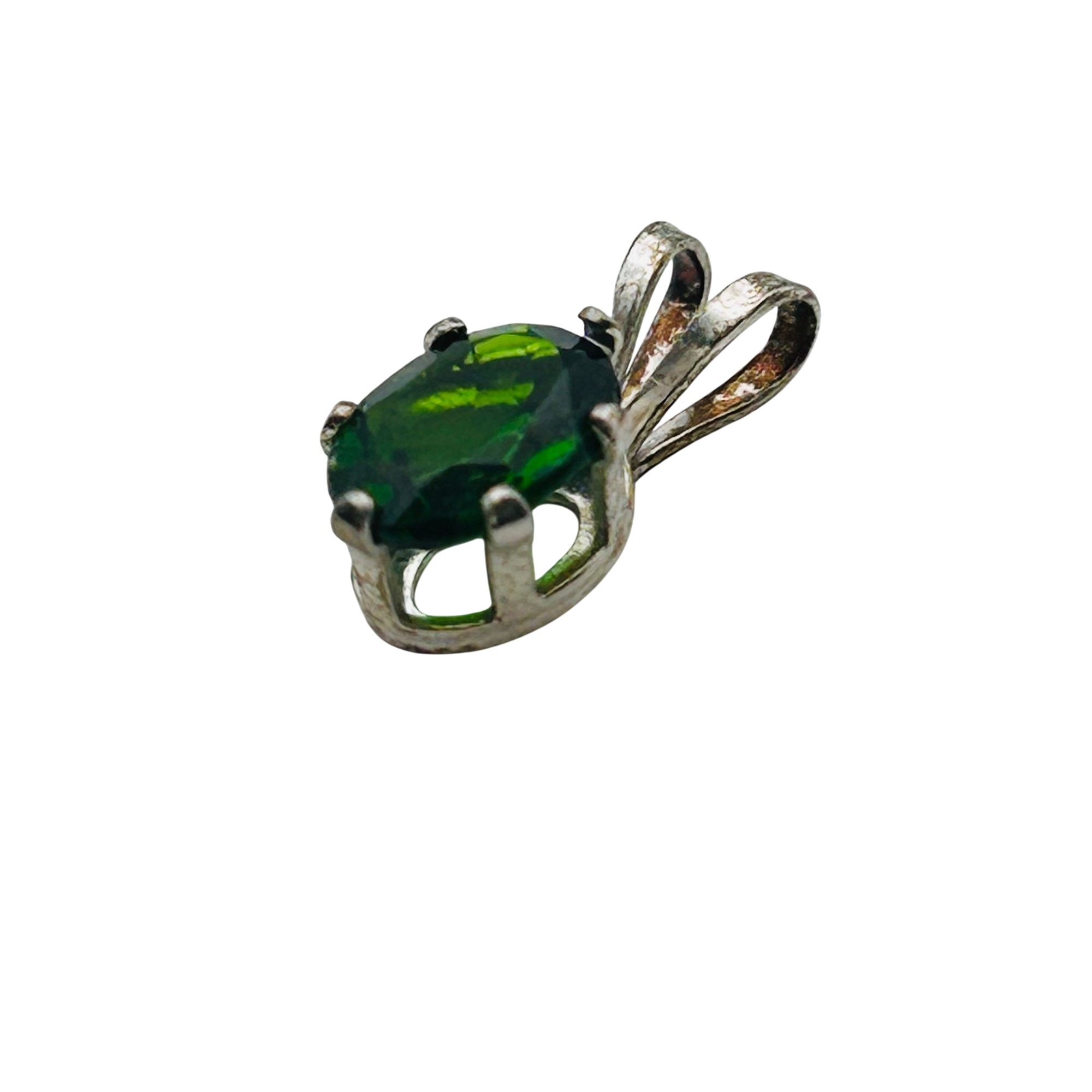 Sterling Emerald Pendant