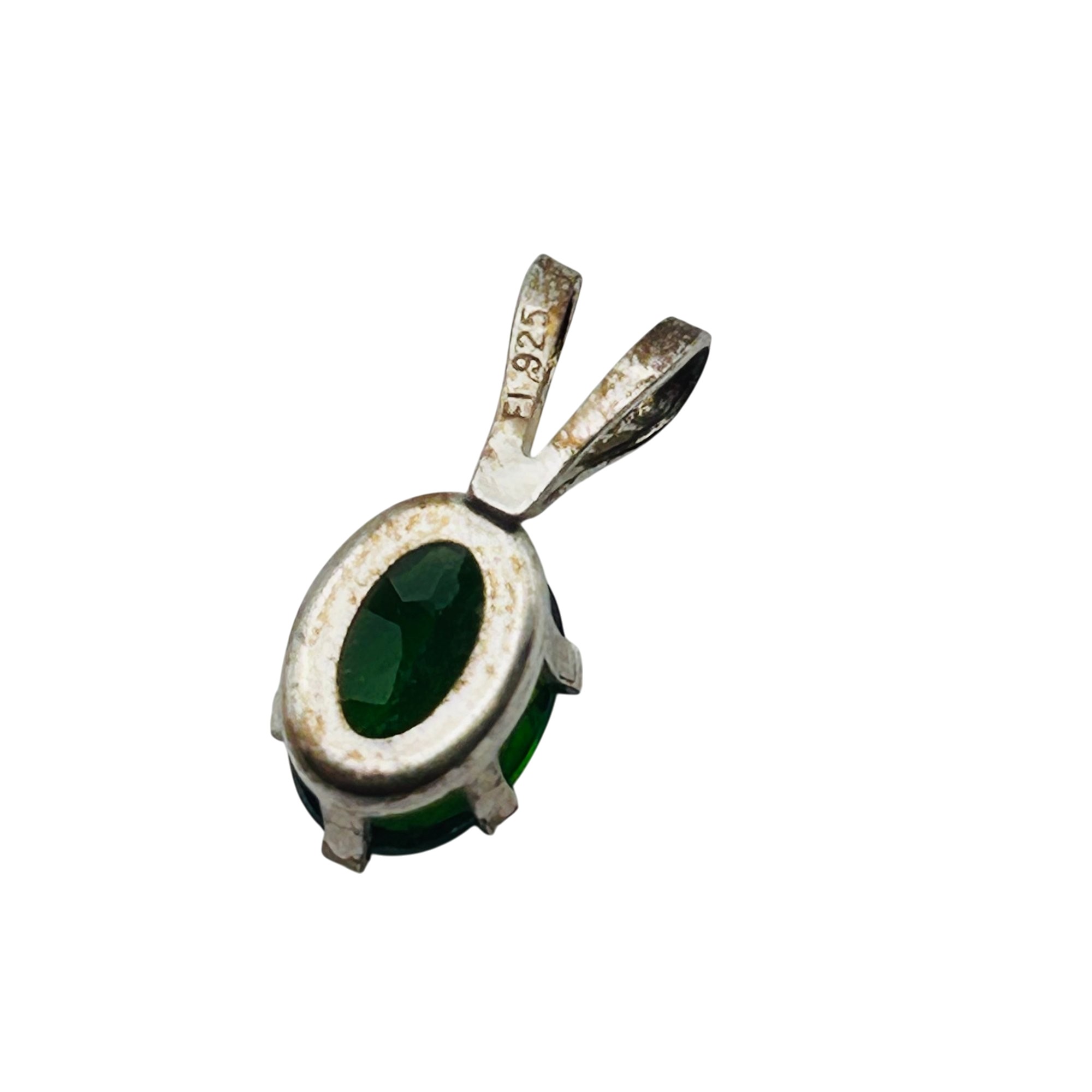 Sterling Emerald Pendant
