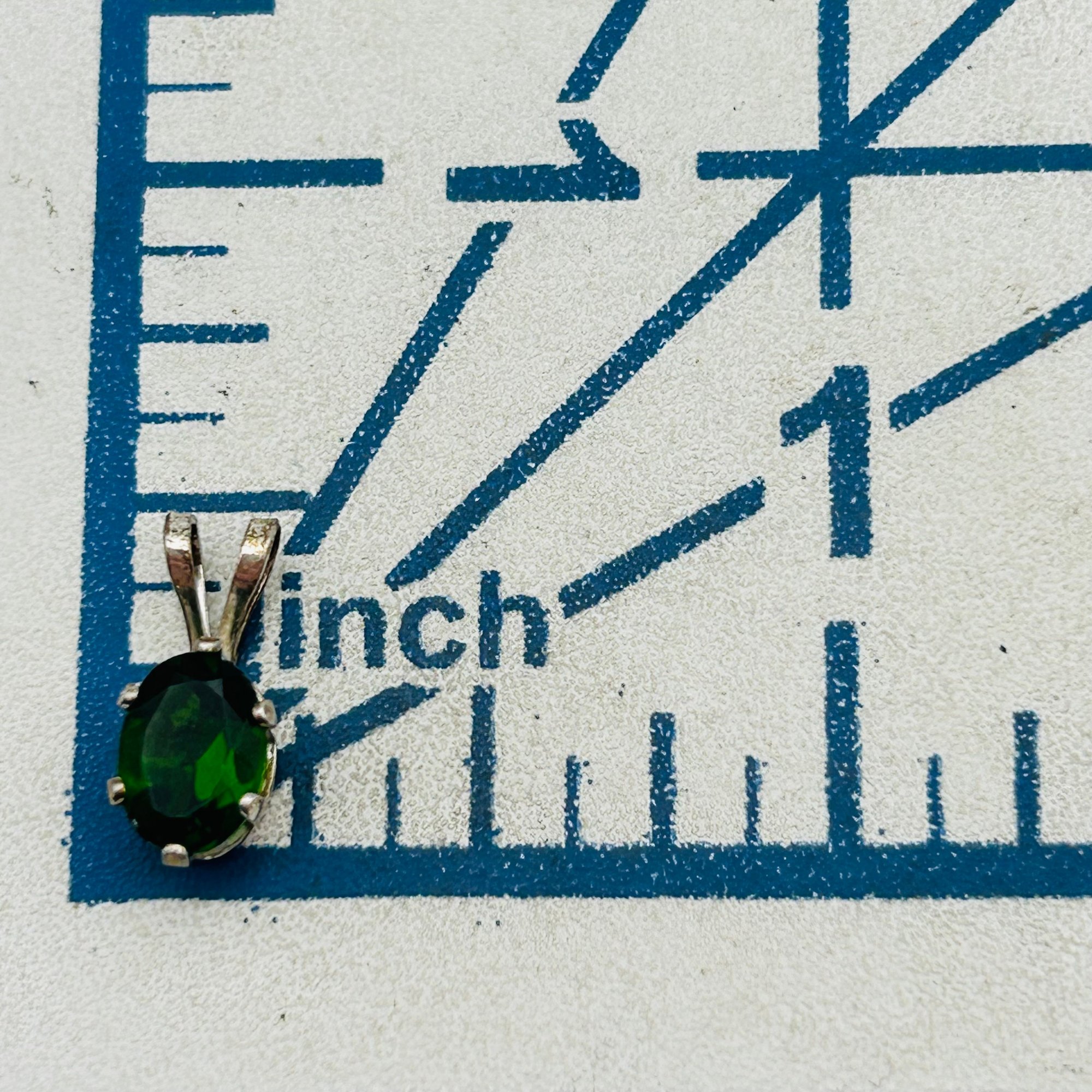 Sterling Emerald Pendant