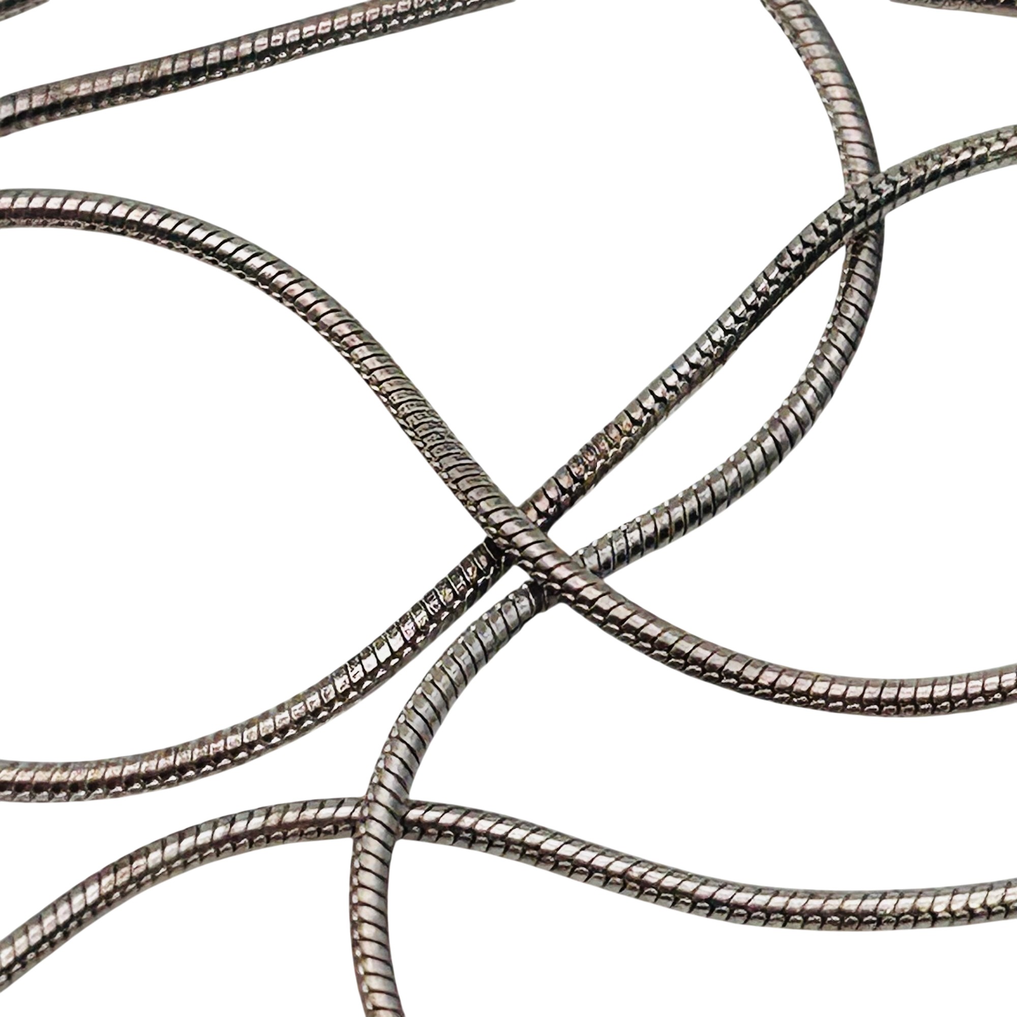 Signed Italy Sterling Snake Chain Necklace