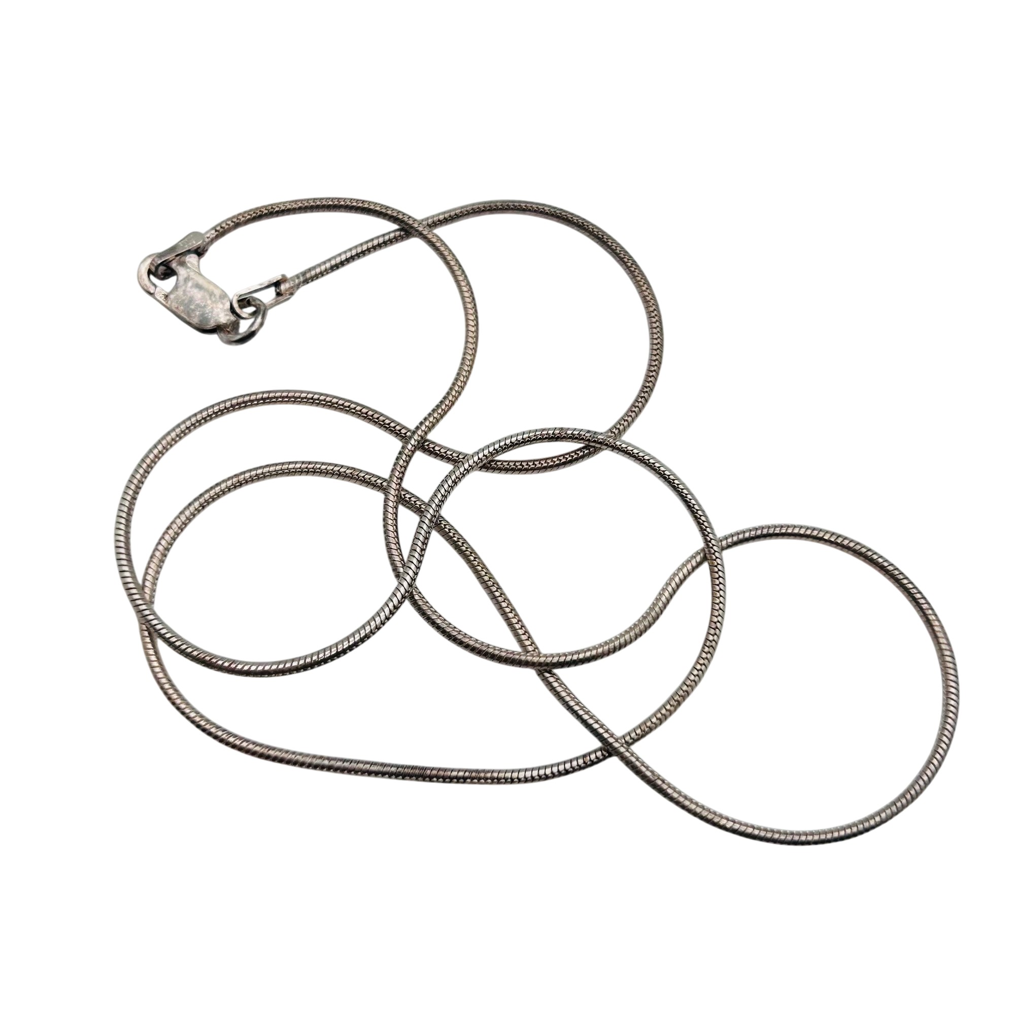 Signed Italy Sterling Snake Chain Necklace