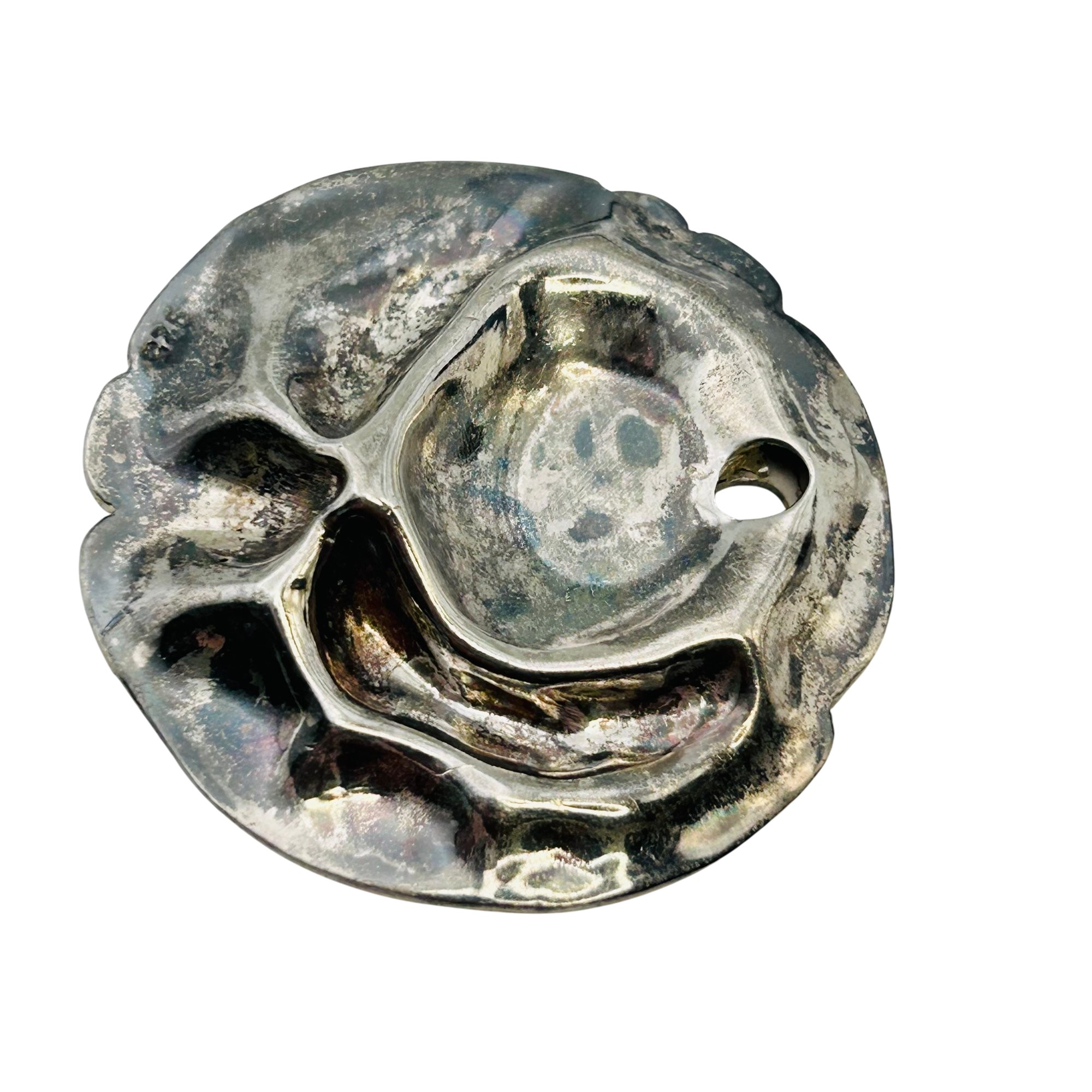Sterling Modern Puffy Pendant