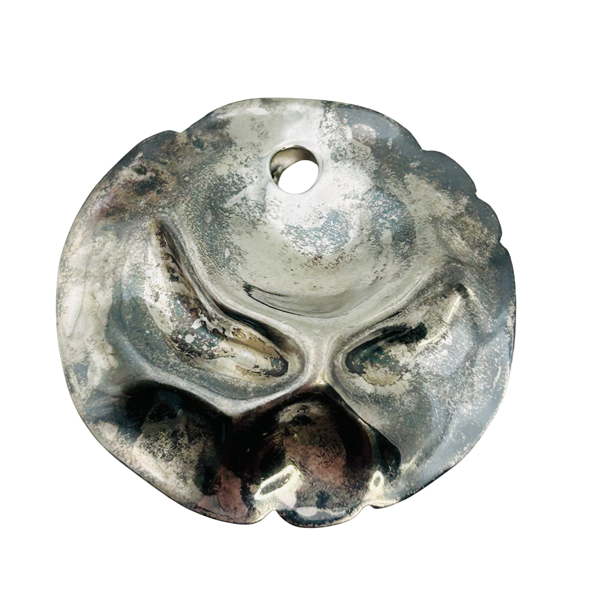 Sterling Modern Puffy Pendant