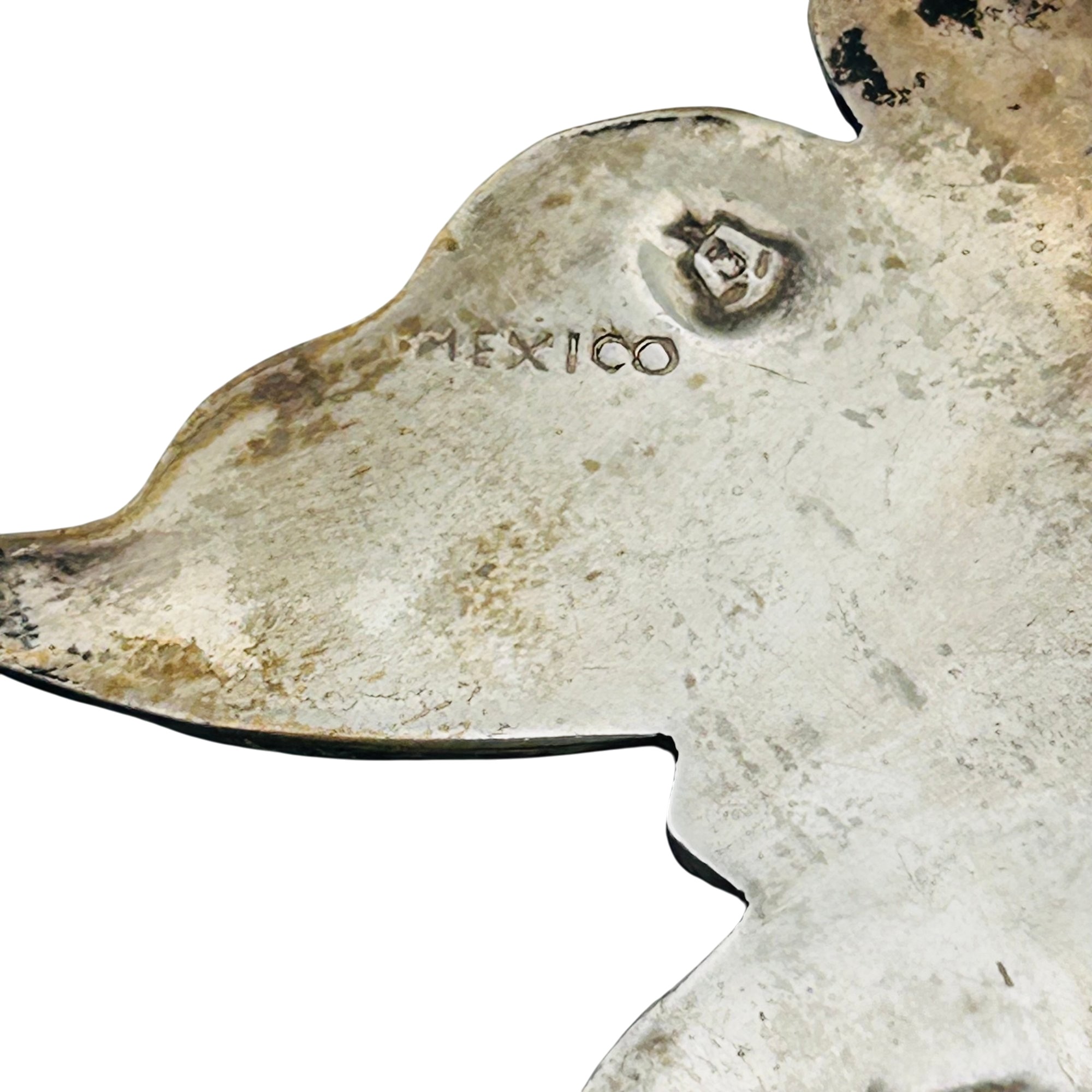 Mexico Sterling Abalone Butterfly Brooch
