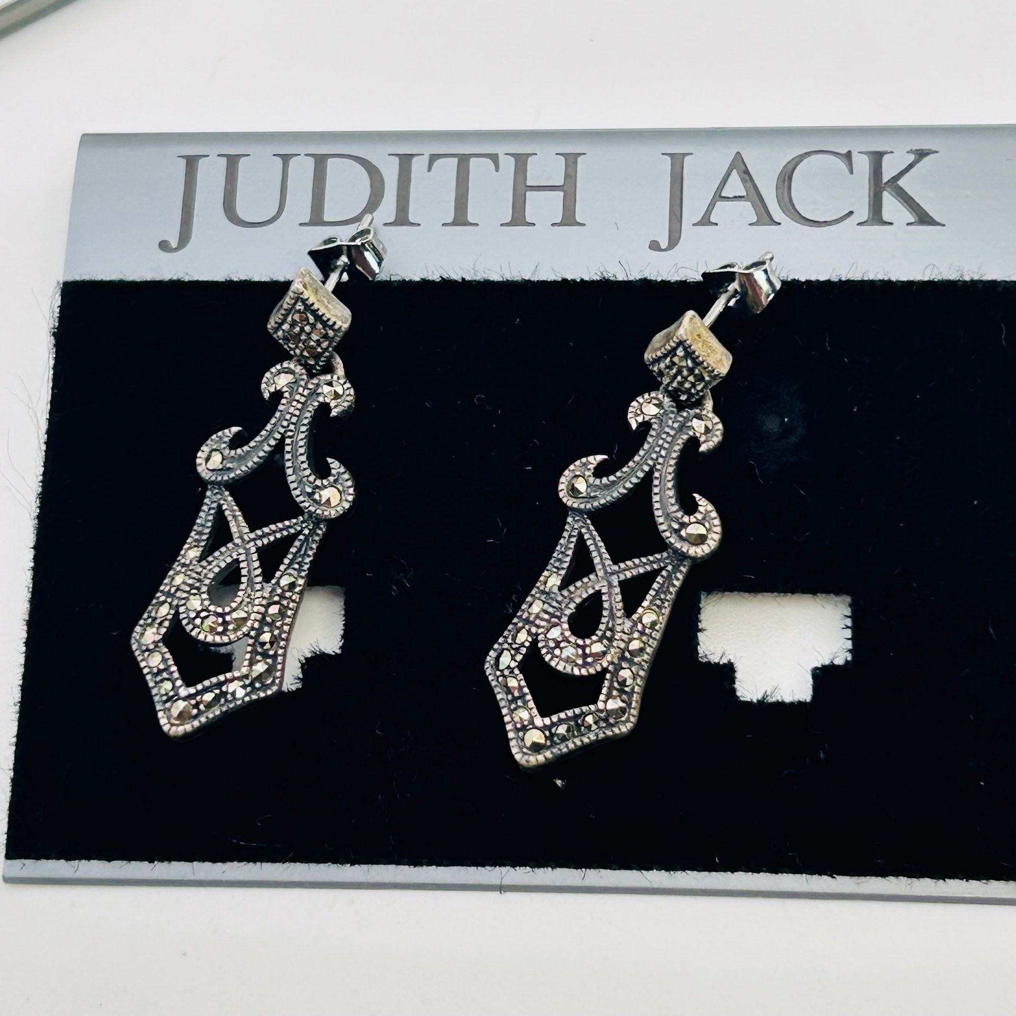 Judith Jack Sterling Marcasite Earrings