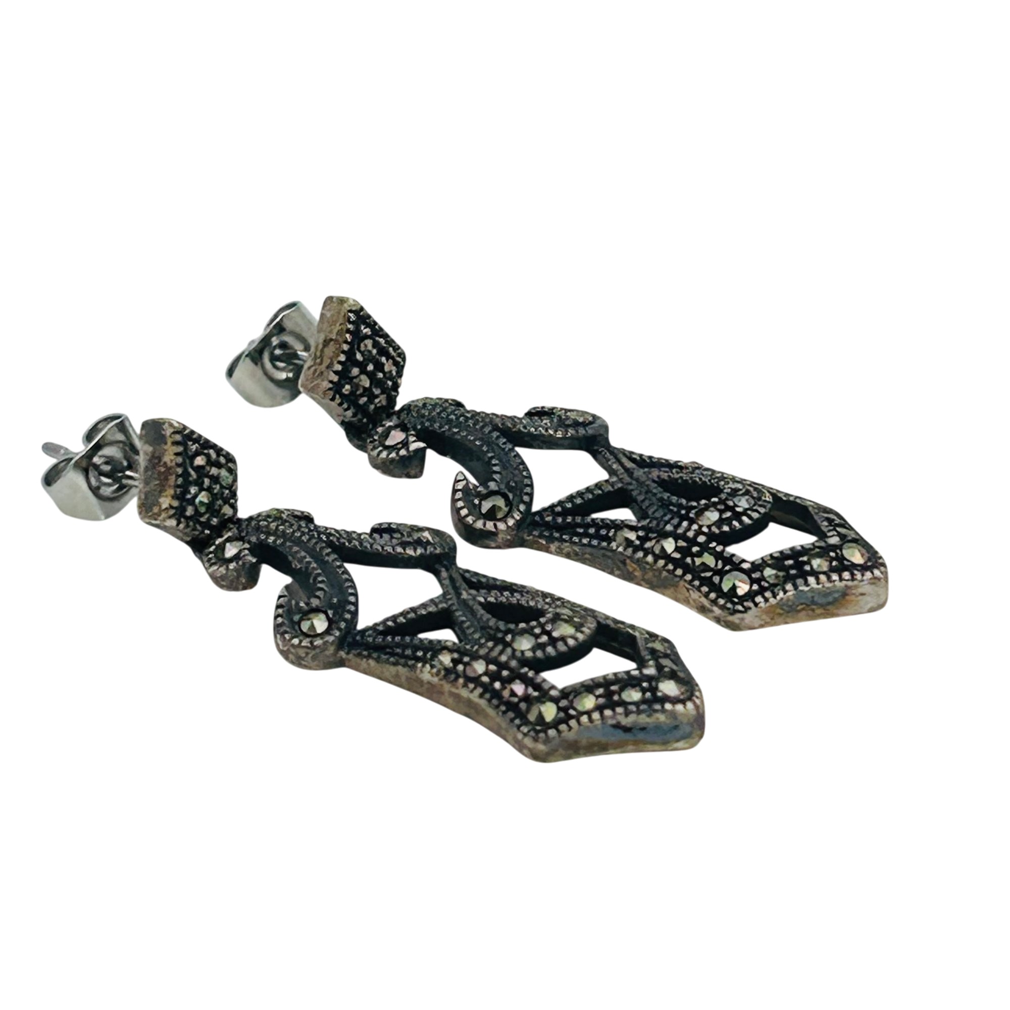 Judith Jack Sterling Marcasite Earrings