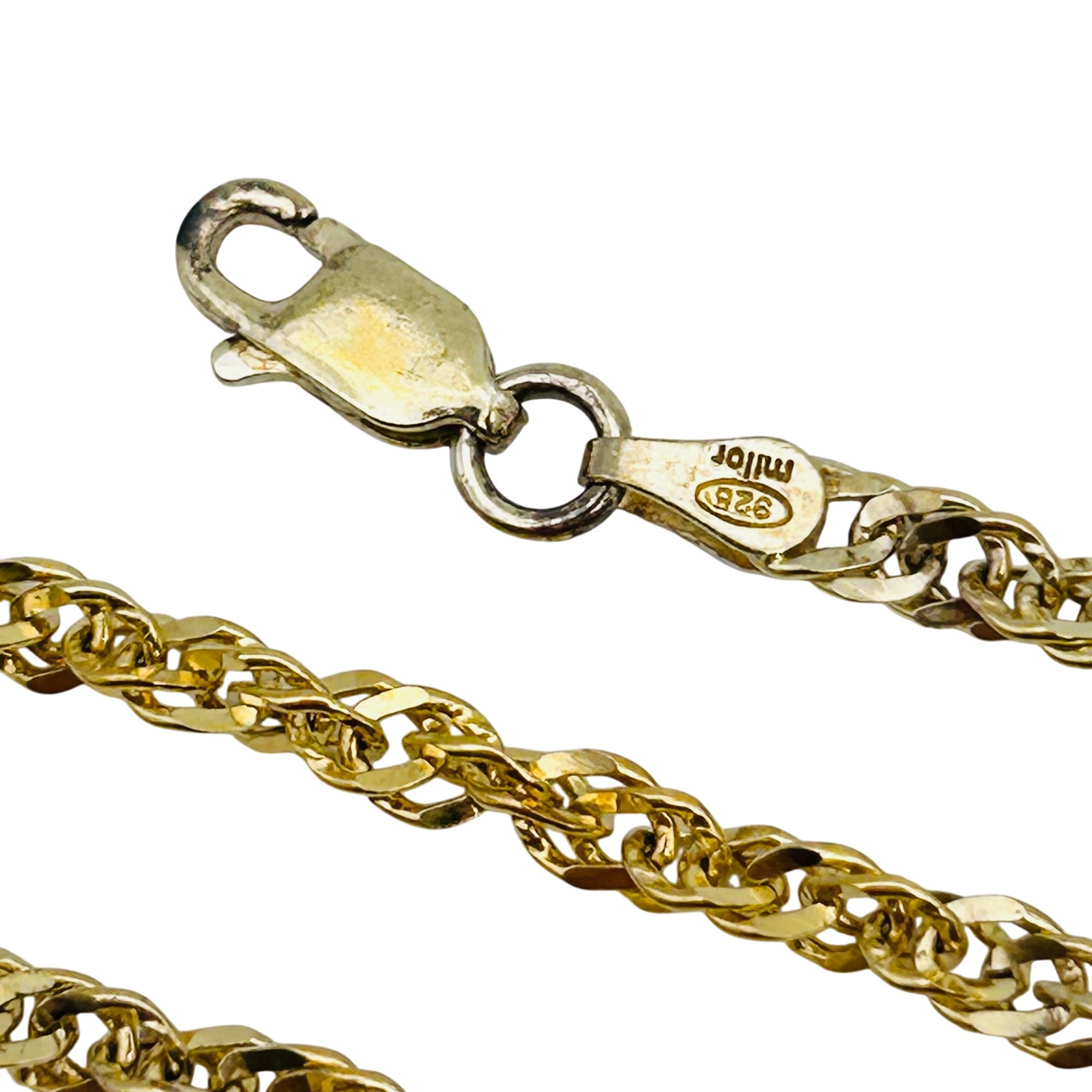 Milor Italy Sterling Twisted Chain Necklace