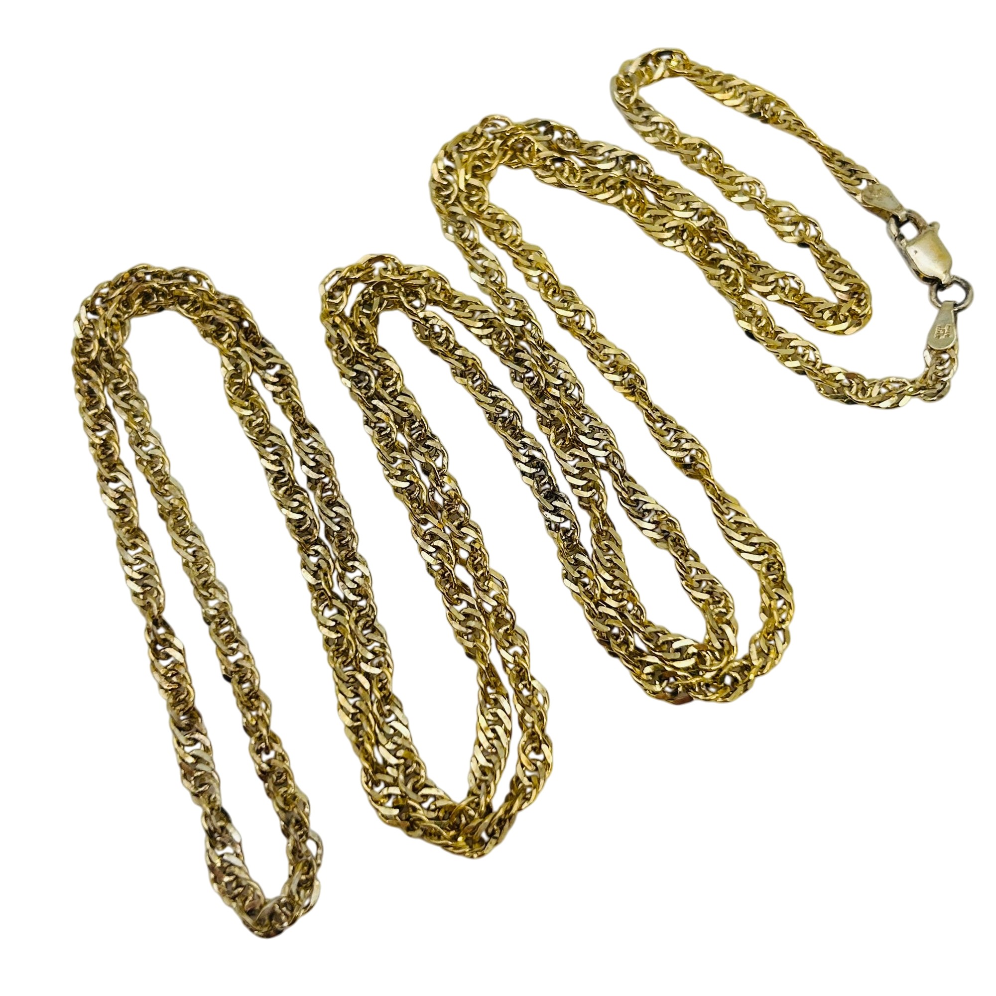 Milor Italy Sterling Twisted Chain Necklace