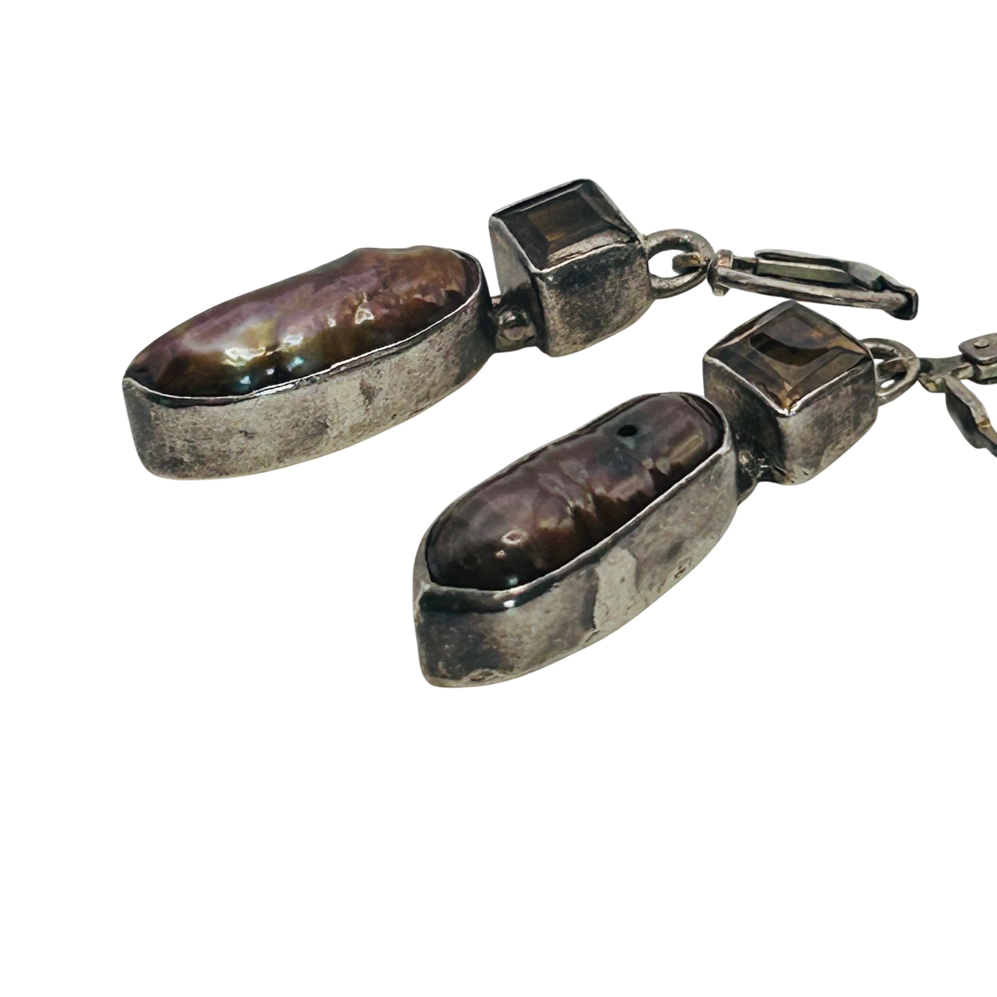 Sterling Abalone Earrings