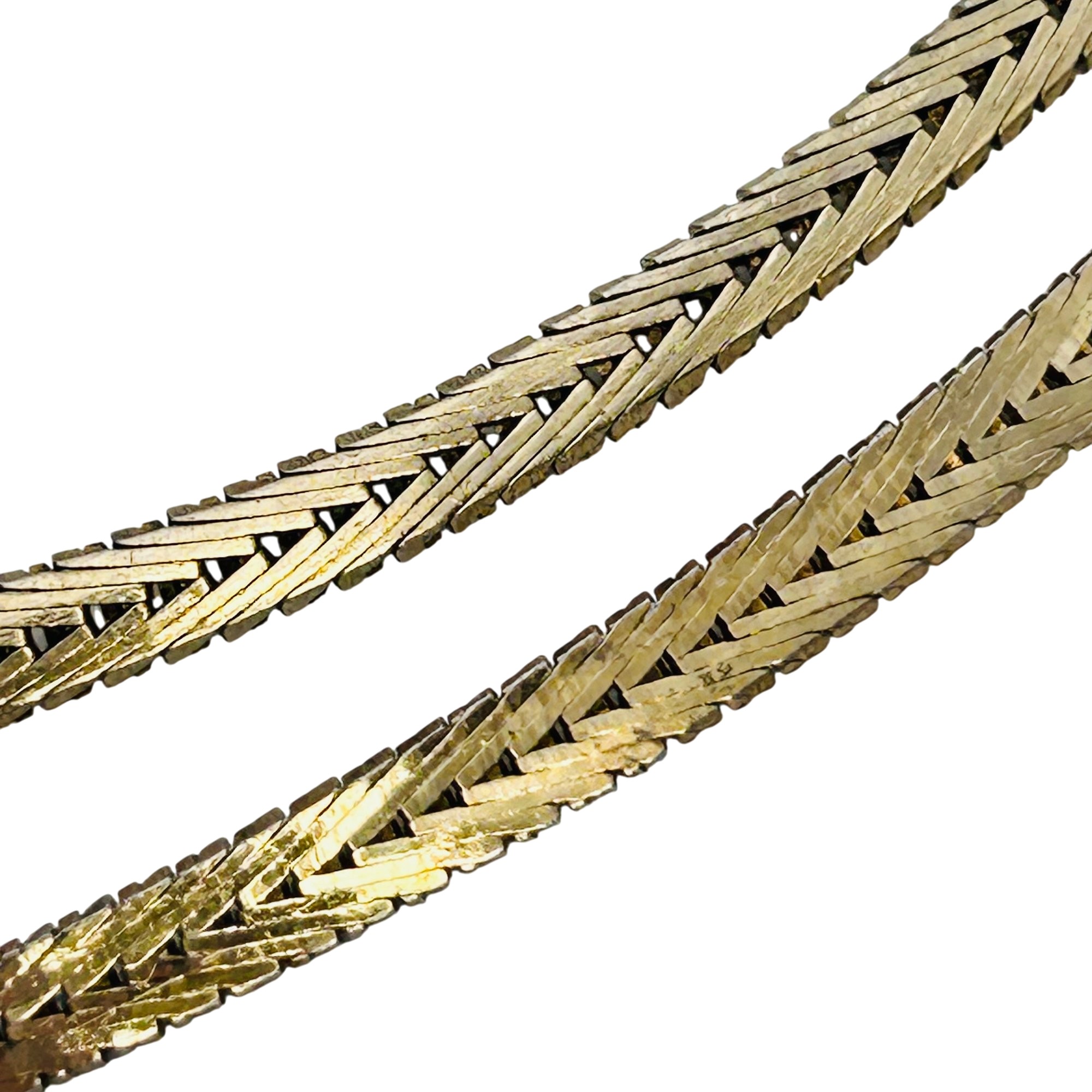 Italy Sterling And 14k Omega Chain Necklace
