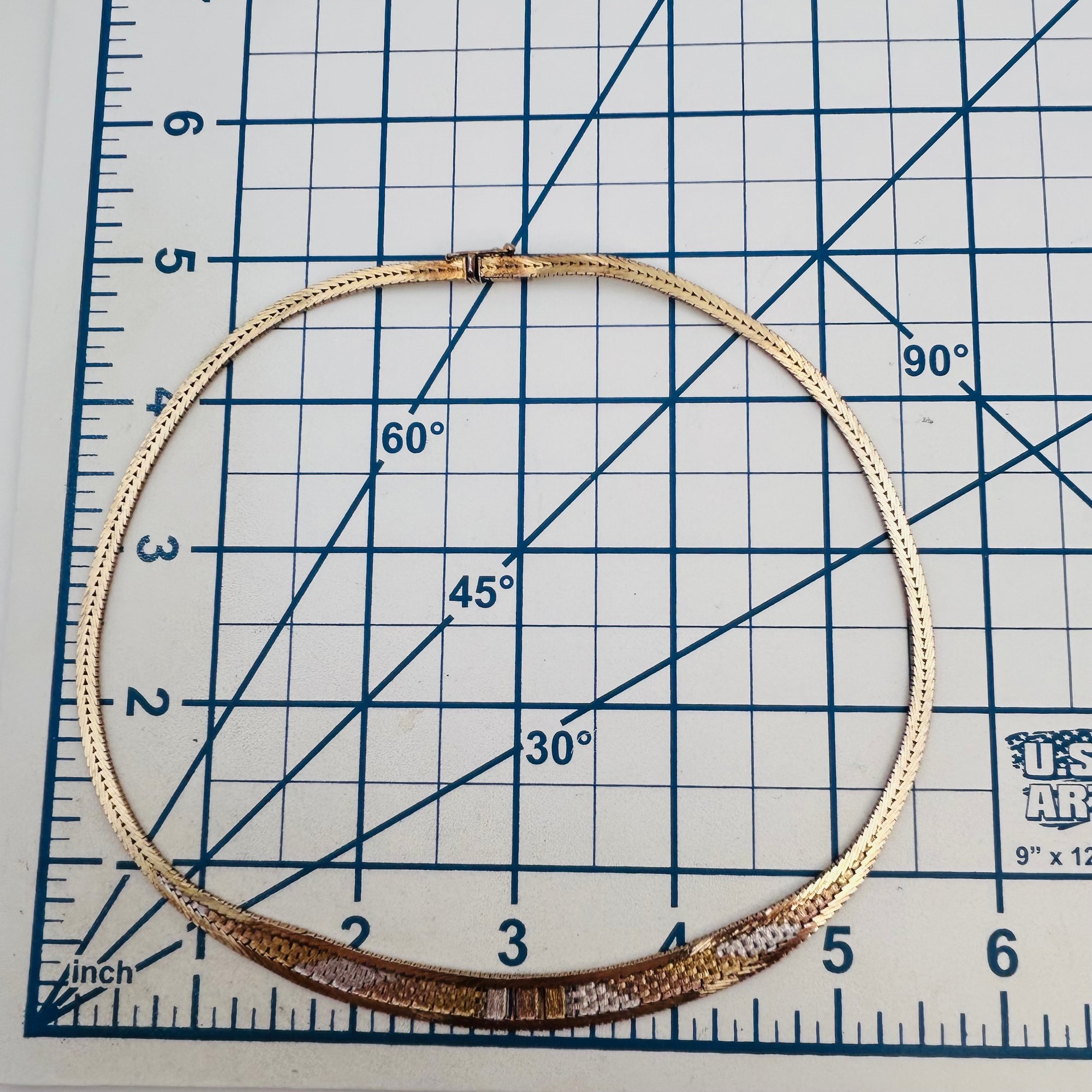 Italy Sterling And 14k Omega Chain Necklace
