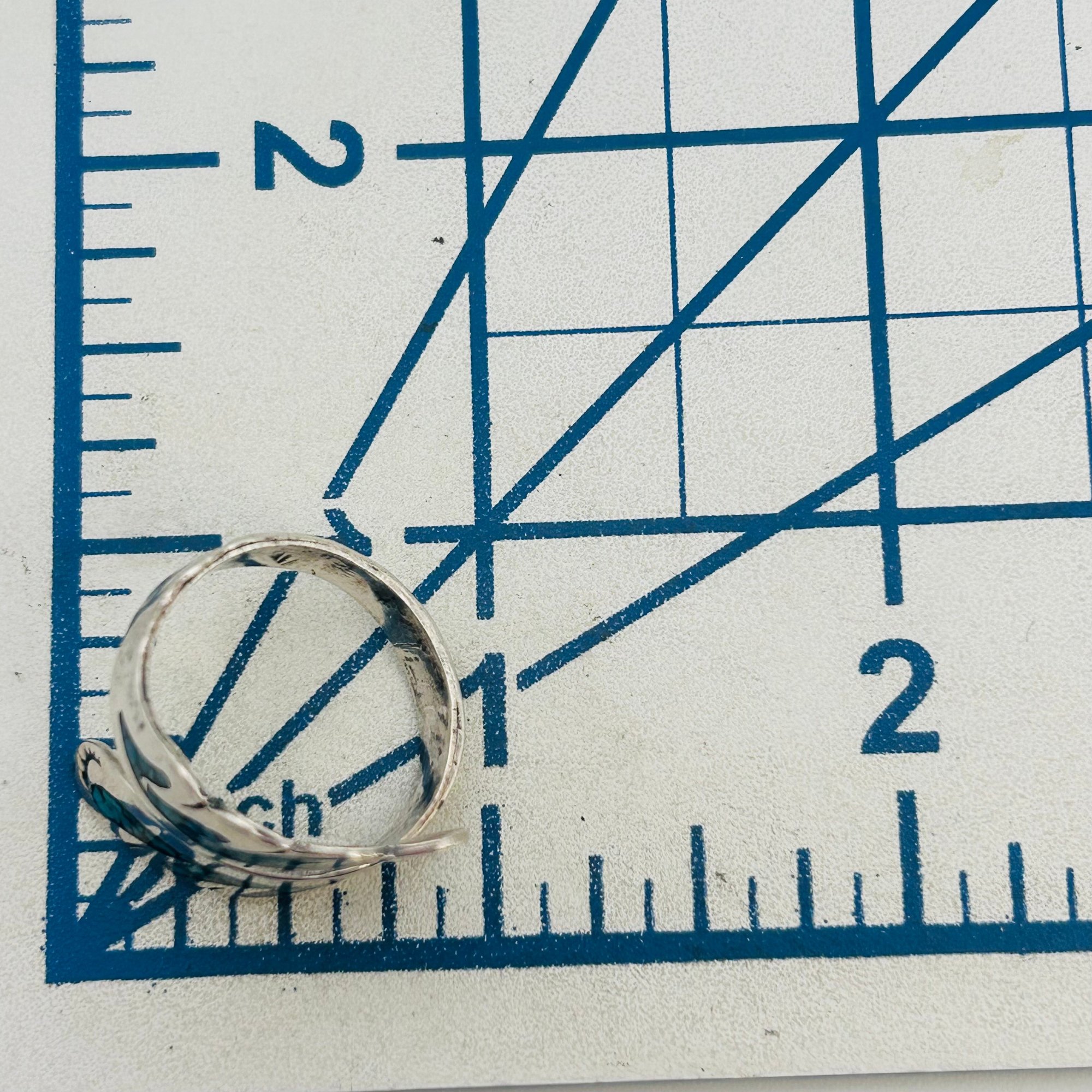 Native Sterling Turquoise Bypass Adjustable Ring