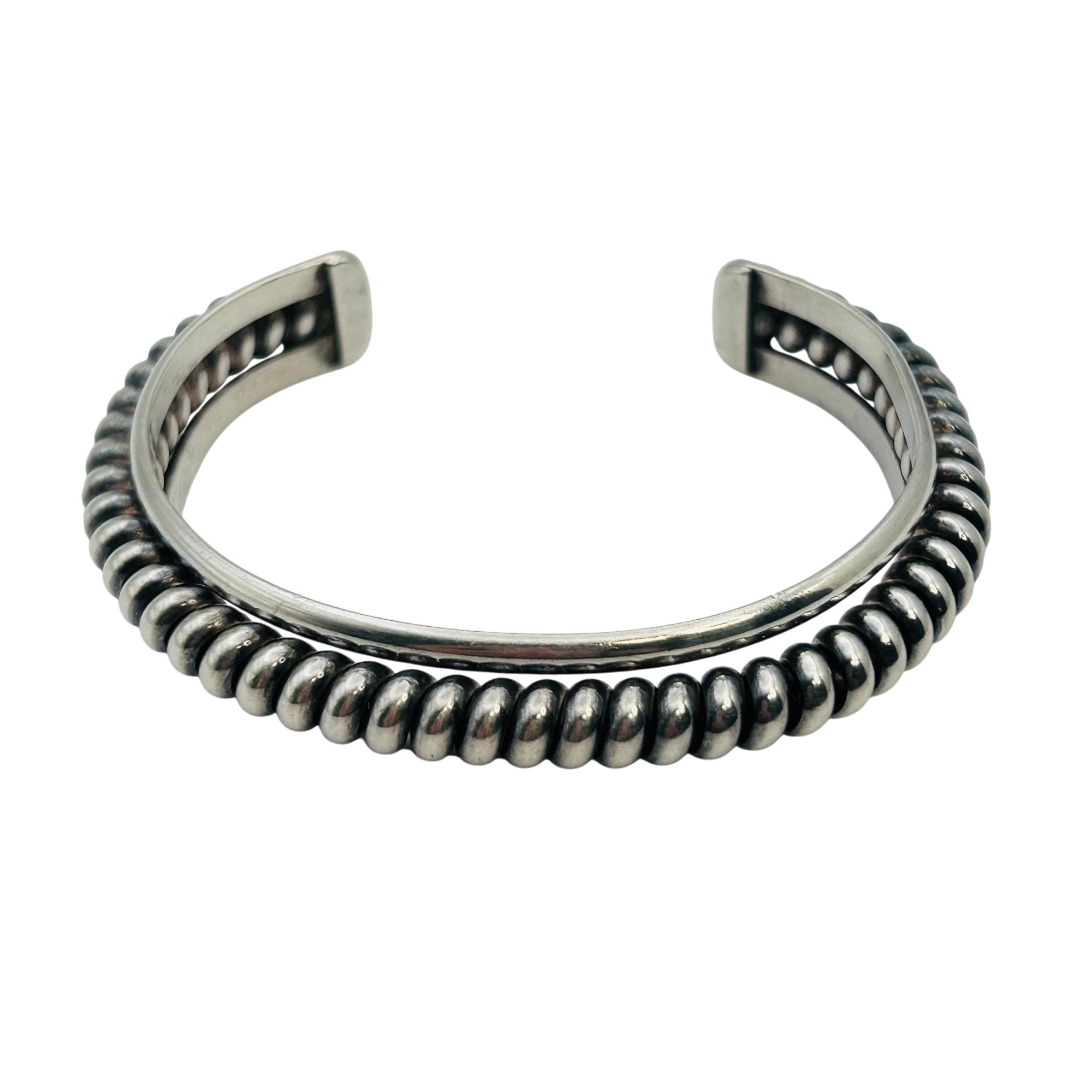 Native Sterling Twisted Wire Cuff Bracelet