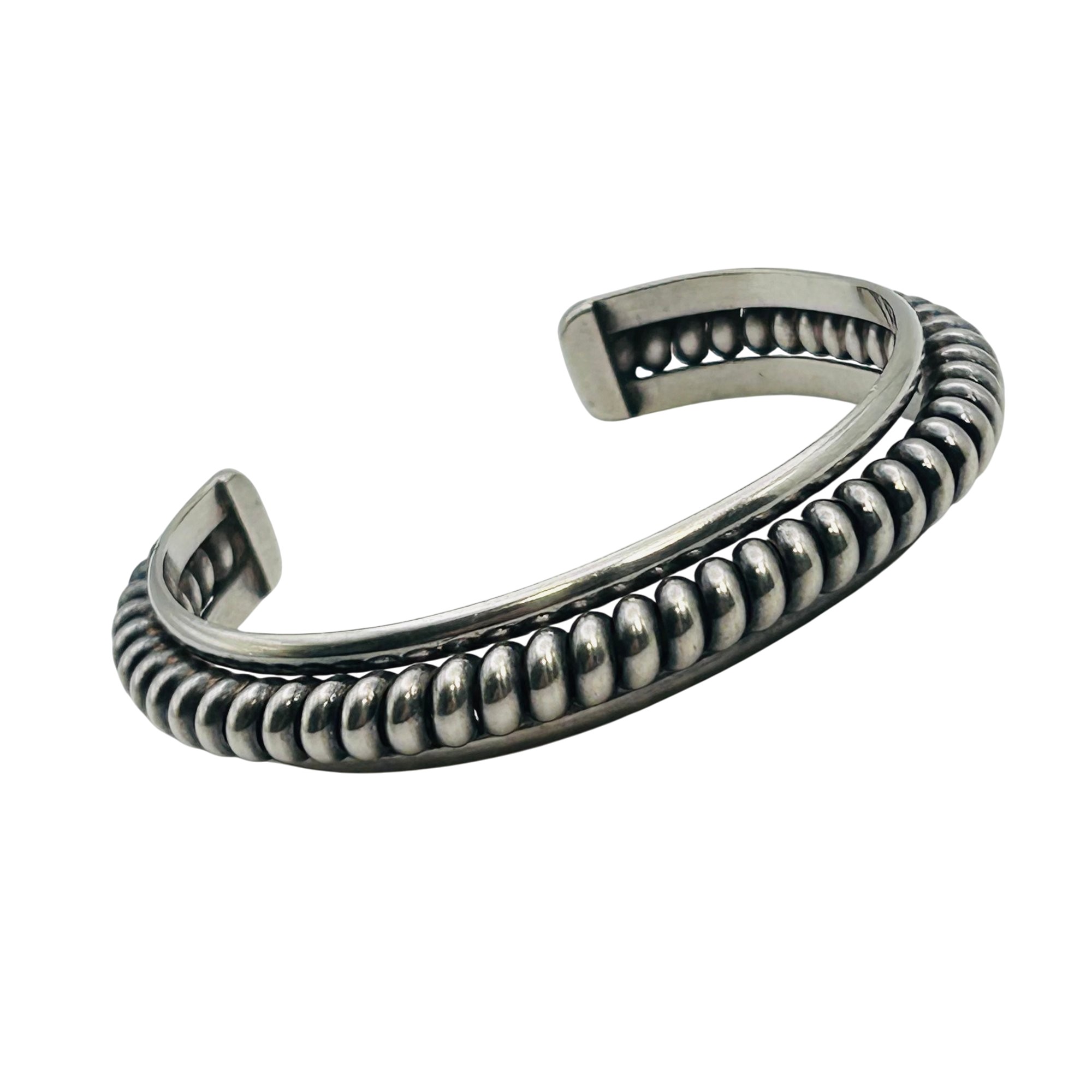 Native Sterling Twisted Wire Cuff Bracelet