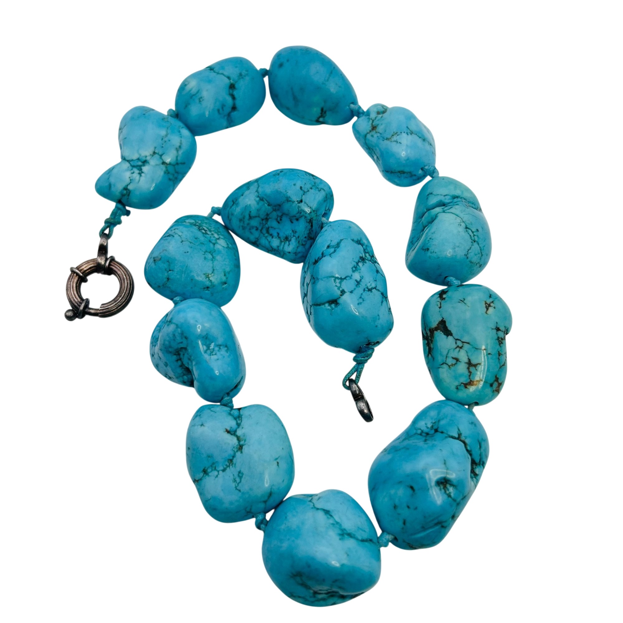 Sterling Chunky Turquoise Necklace